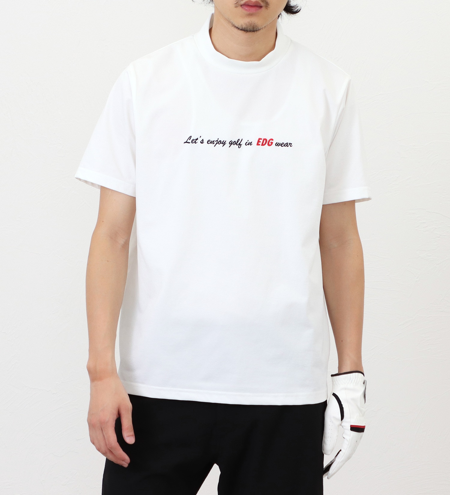EDWIN(エドウイン)のEDWIN GOLF モックネックTシャツ【吸水速乾】|トップス/Tシャツ/カットソー/メンズ|ホワイト