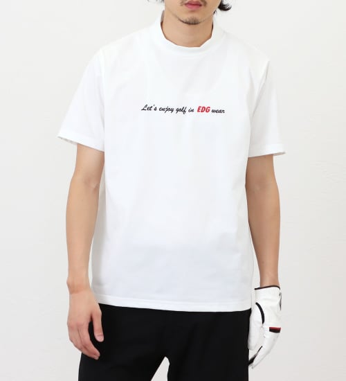 EDWIN(エドウイン)のEDWIN GOLF モックネックTシャツ【吸水速乾】|トップス/Tシャツ/カットソー/メンズ|ホワイト