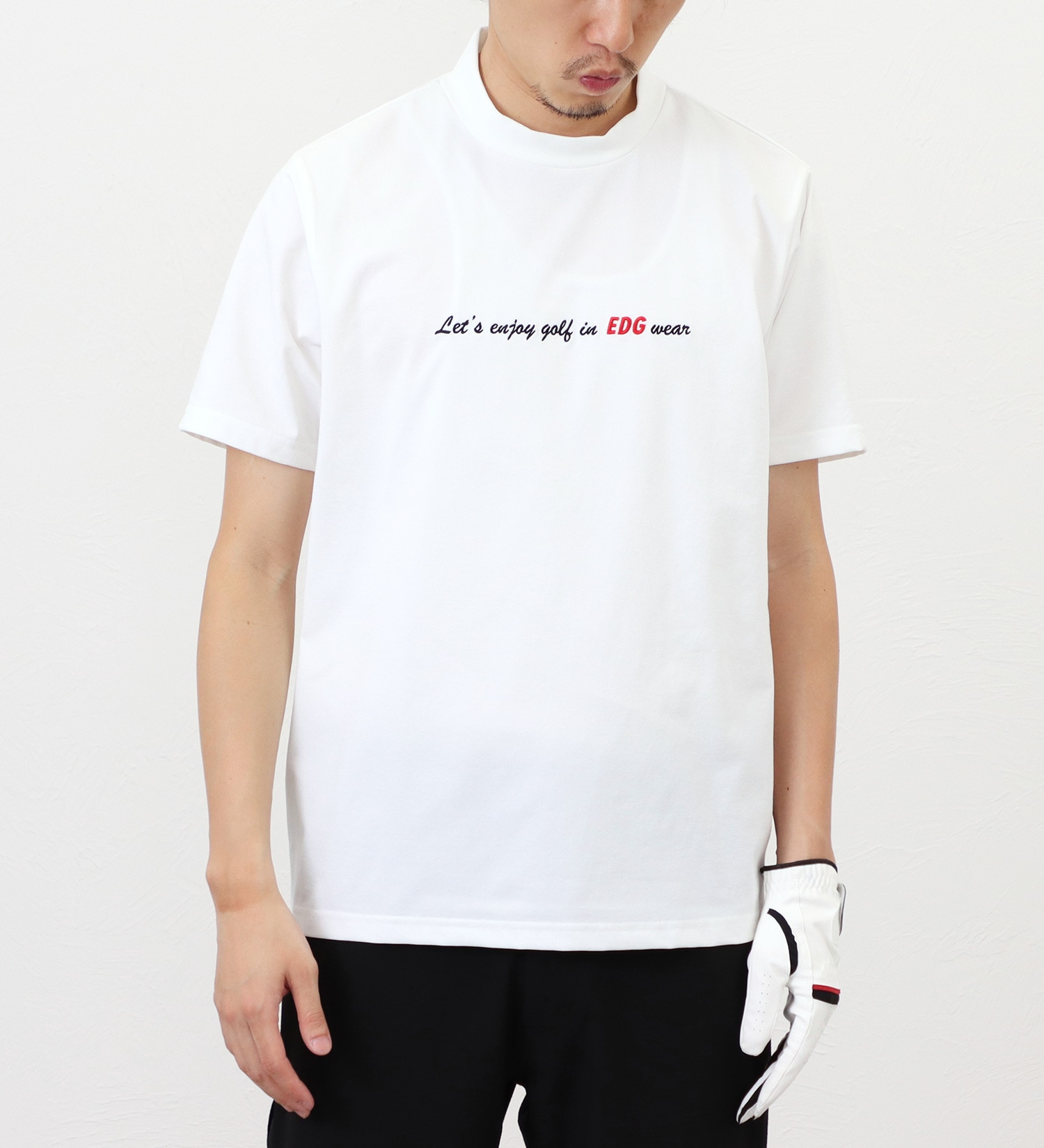 EDWIN(エドウイン)のEDWIN GOLF モックネックTシャツ【吸水速乾】|トップス/Tシャツ/カットソー/メンズ|ホワイト