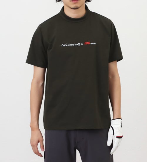 EDWIN(エドウイン)のEDWIN GOLF モックネックTシャツ【吸水速乾】|トップス/Tシャツ/カットソー/メンズ|チャコールグレー