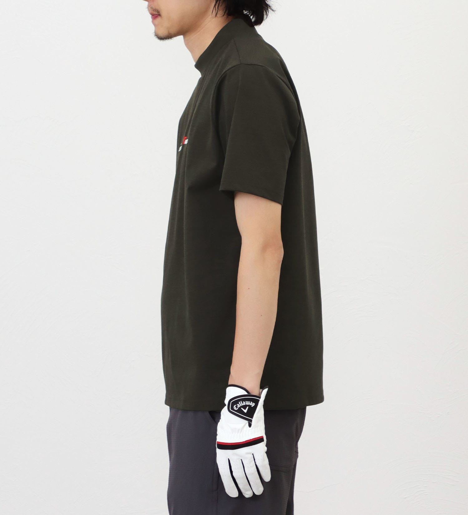 EDWIN(エドウイン)のEDWIN GOLF モックネックTシャツ【吸水速乾】|トップス/Tシャツ/カットソー/メンズ|チャコールグレー
