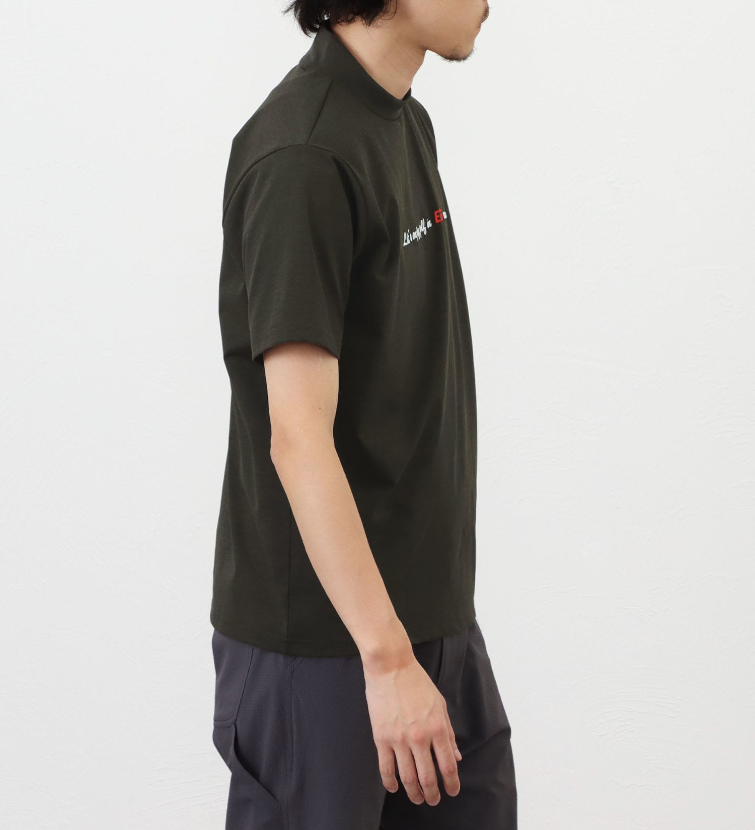 EDWIN(エドウイン)のEDWIN GOLF モックネックTシャツ【吸水速乾】|トップス/Tシャツ/カットソー/メンズ|チャコールグレー