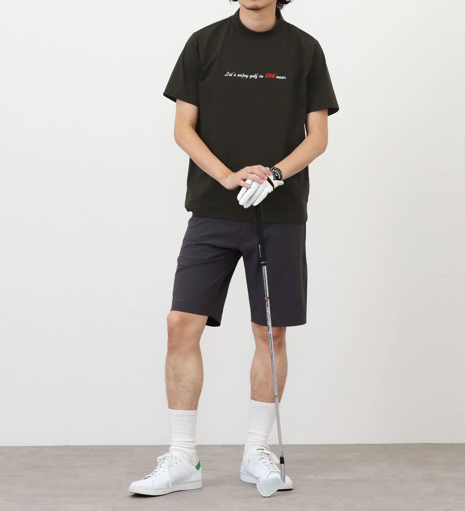 EDWIN(エドウイン)のEDWIN GOLF モックネックTシャツ【吸水速乾】|トップス/Tシャツ/カットソー/メンズ|チャコールグレー