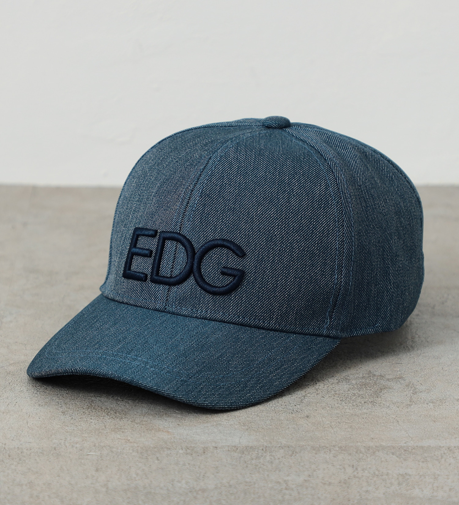 新品・未使用　EDWIN エドウィン　レザーキャップ　デニムキャップ　ロゴ　帽子