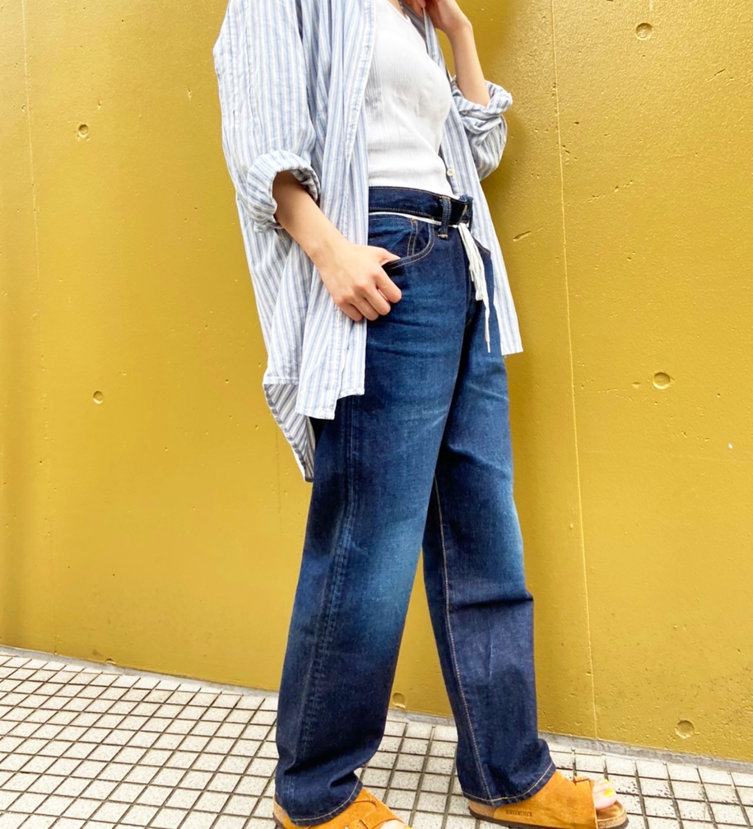 EDWIN(エドウイン)の【コンセプトショップ限定】REGULAR STRAIGHT ボタンフライ 【レングス81.5cm】|パンツ/デニムパンツ/メンズ|濃色ブルー