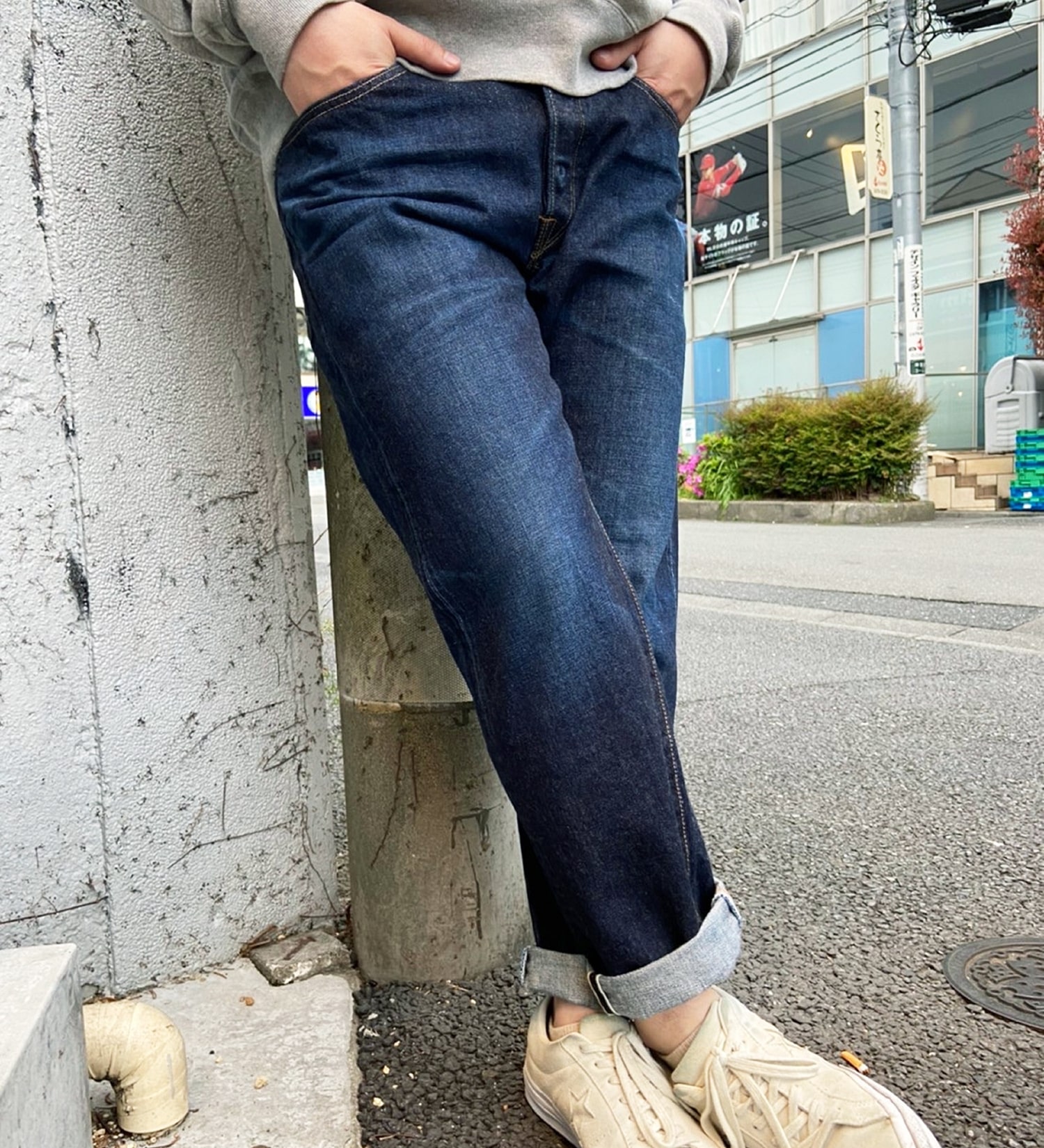 EDWIN(エドウイン)の【コンセプトショップ限定】REGULER TAPERED ボタンフライ 【レングス71cm】|パンツ/デニムパンツ/メンズ|濃色ブルー
