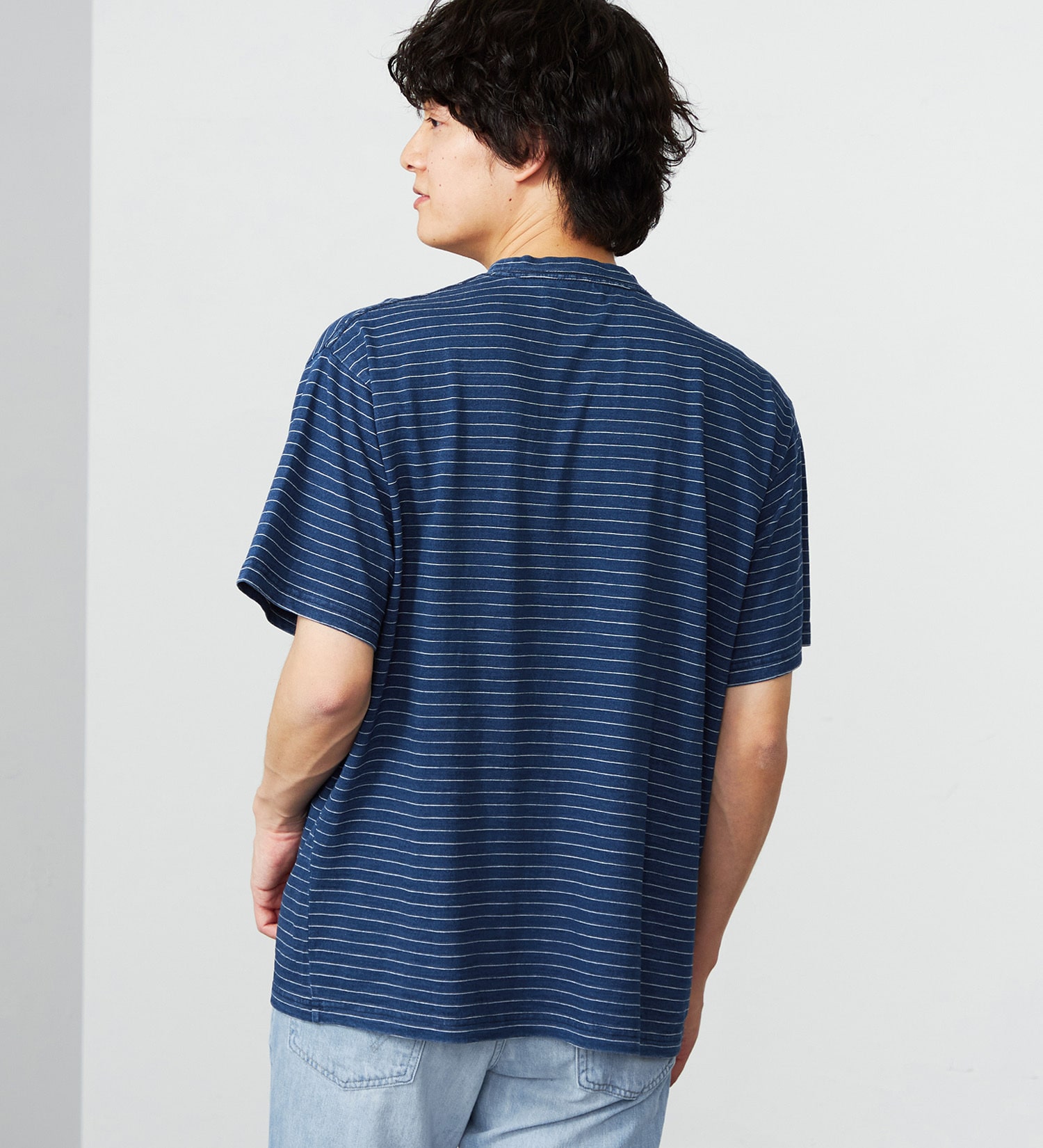 EDWIN(エドウイン)のインディゴボーダー半袖Tシャツ|トップス/Tシャツ/カットソー/メンズ|濃色ブルー
