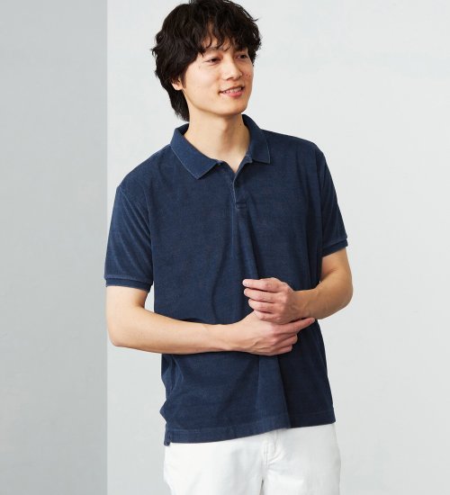 EDWIN(エドウイン)の【ポイントアップ対象】インディゴポロシャツ半袖Tシャツ|トップス/ポロシャツ/メンズ|中色ブルー