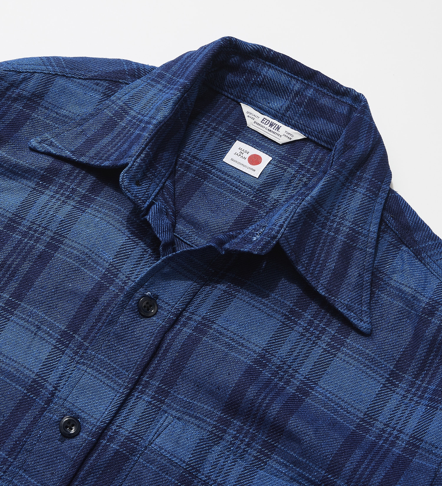 EDWIN(エドウイン)の【コンセプトショップ限定】INDIGO GARMENTS CHECK FLANNEL SHIRTS|トップス/シャツ/ブラウス/メンズ|ブルー系その他