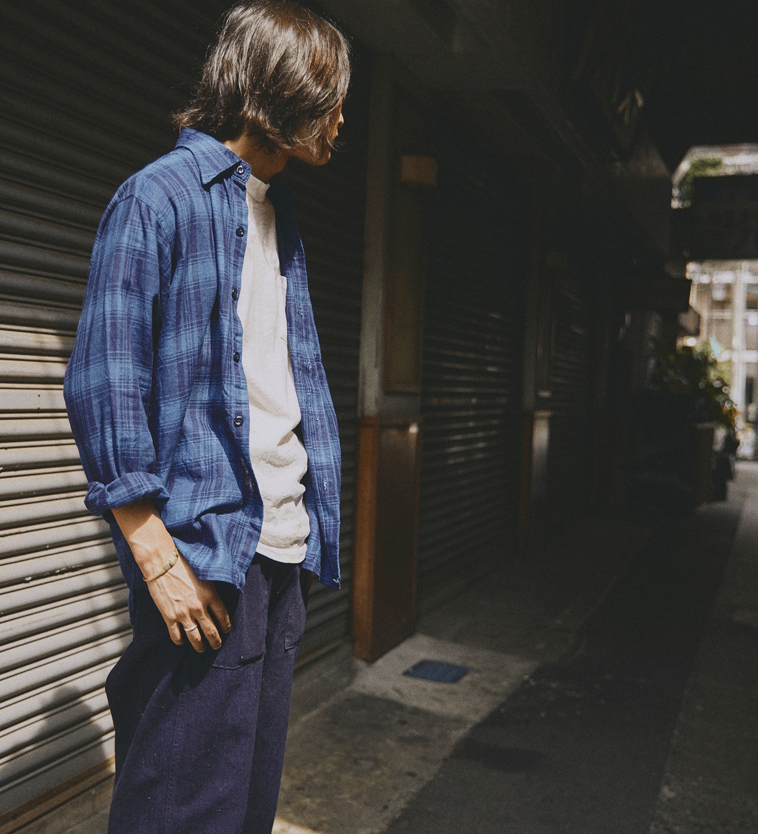 EDWIN(エドウイン)の【コンセプトショップ限定】INDIGO GARMENTS CHECK FLANNEL SHIRTS|トップス/シャツ/ブラウス/メンズ|ブルー系その他