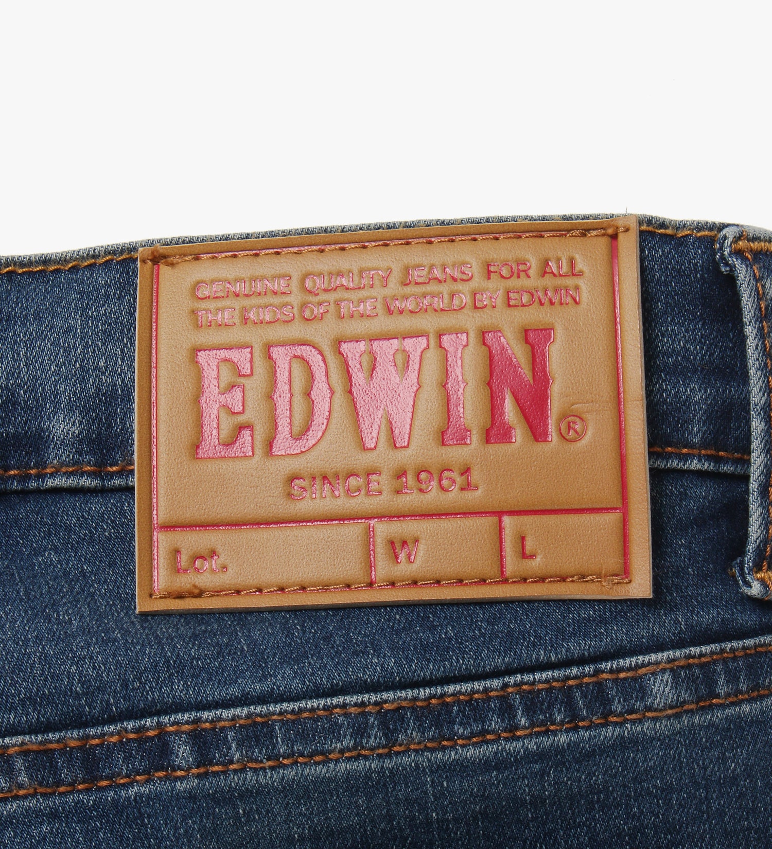EDWIN(エドウイン)の【試着対象】キッズ ベーシックストレートパンツ 【130-160cm】|パンツ/デニムパンツ/キッズ|中色ブルー