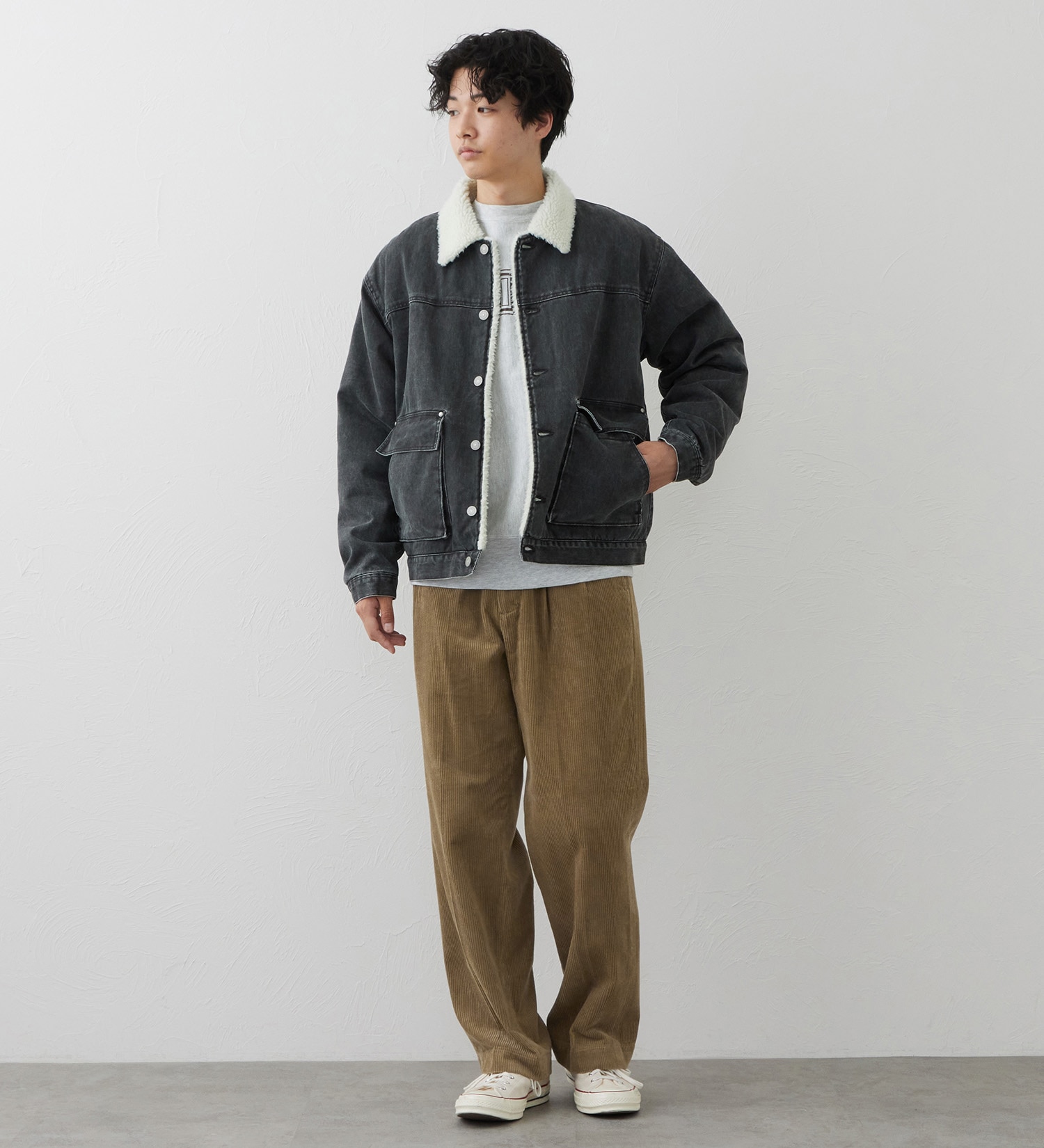 EDWIN(エドウイン)のコーデュロイ ツータック チノトラウザーパンツ|パンツ/チノパンツ/メンズ|ベージュ系その他