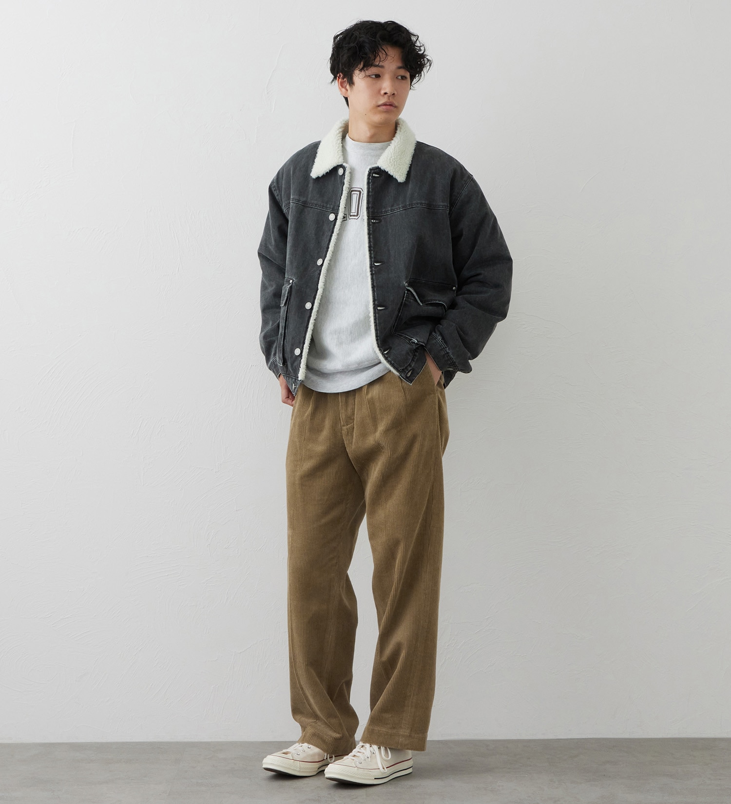 EDWIN(エドウイン)のコーデュロイ ツータック チノトラウザーパンツ|パンツ/チノパンツ/メンズ|ベージュ系その他