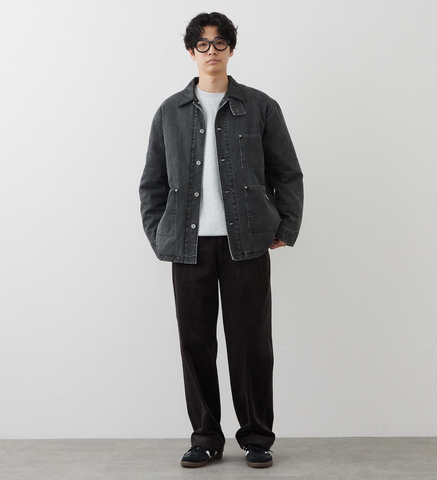 EDWIN(エドウイン)のコーデュロイ ツータック チノトラウザーパンツ|パンツ/チノパンツ/メンズ|チャコールグレー