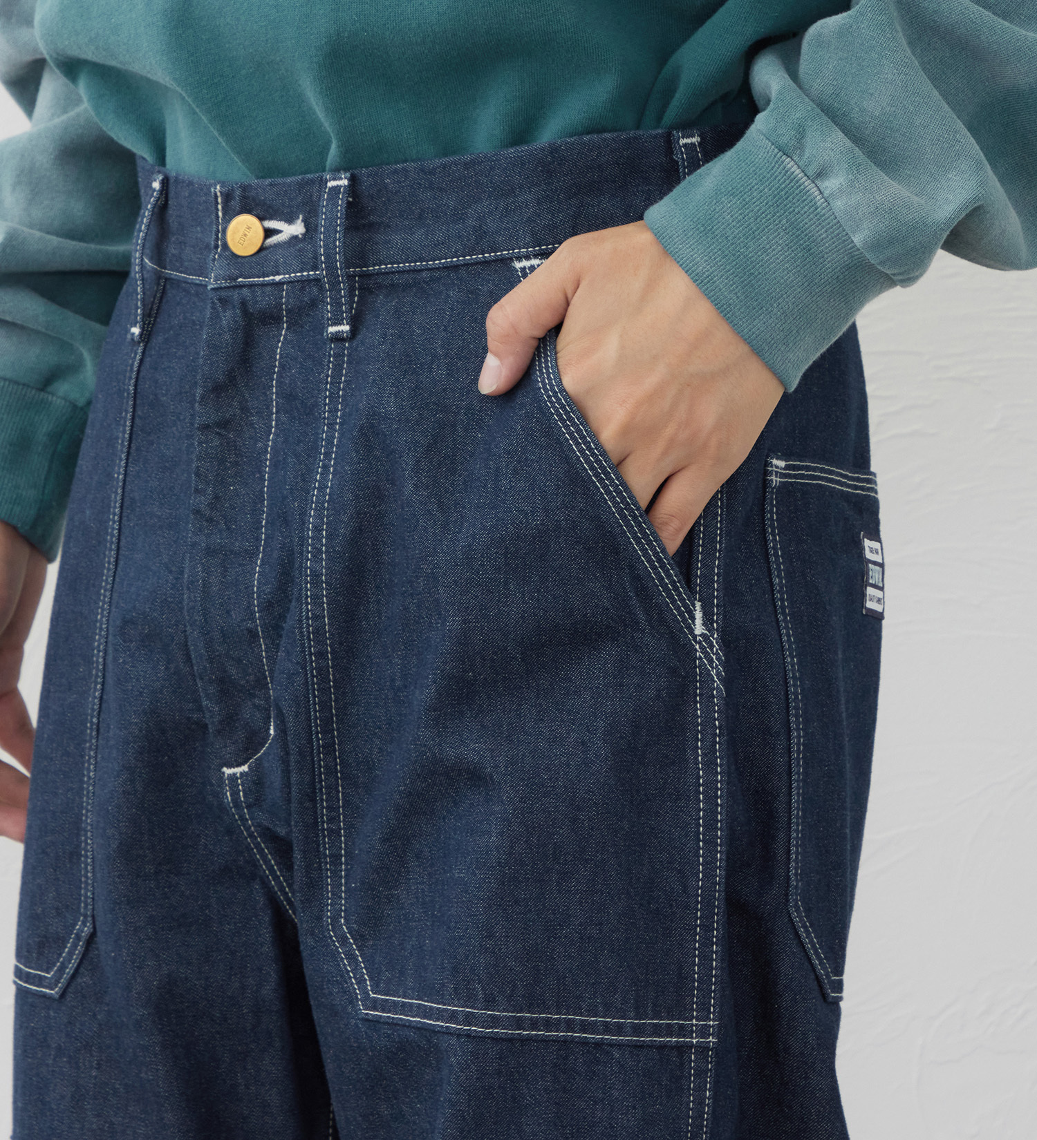 EDWIN(エドウイン)のEDWIN WORKWEAR シンチバックパンツ|パンツ/デニム / ジーンズパンツ/メンズ|インディゴブルー