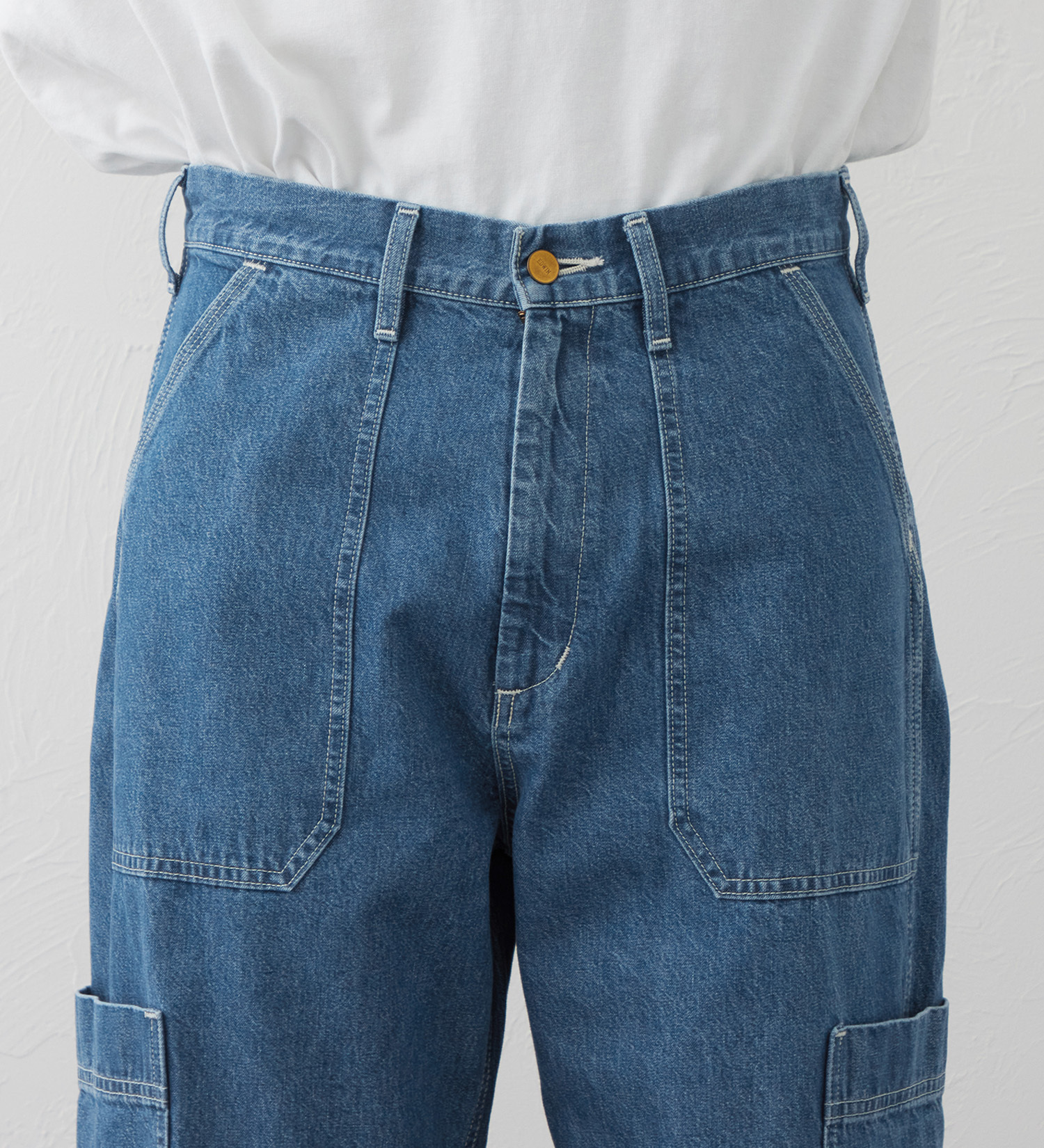 EDWIN(エドウイン)のEDWIN WORKWEAR シンチバックパンツ|パンツ/デニム / ジーンズパンツ/メンズ|淡色ブルー