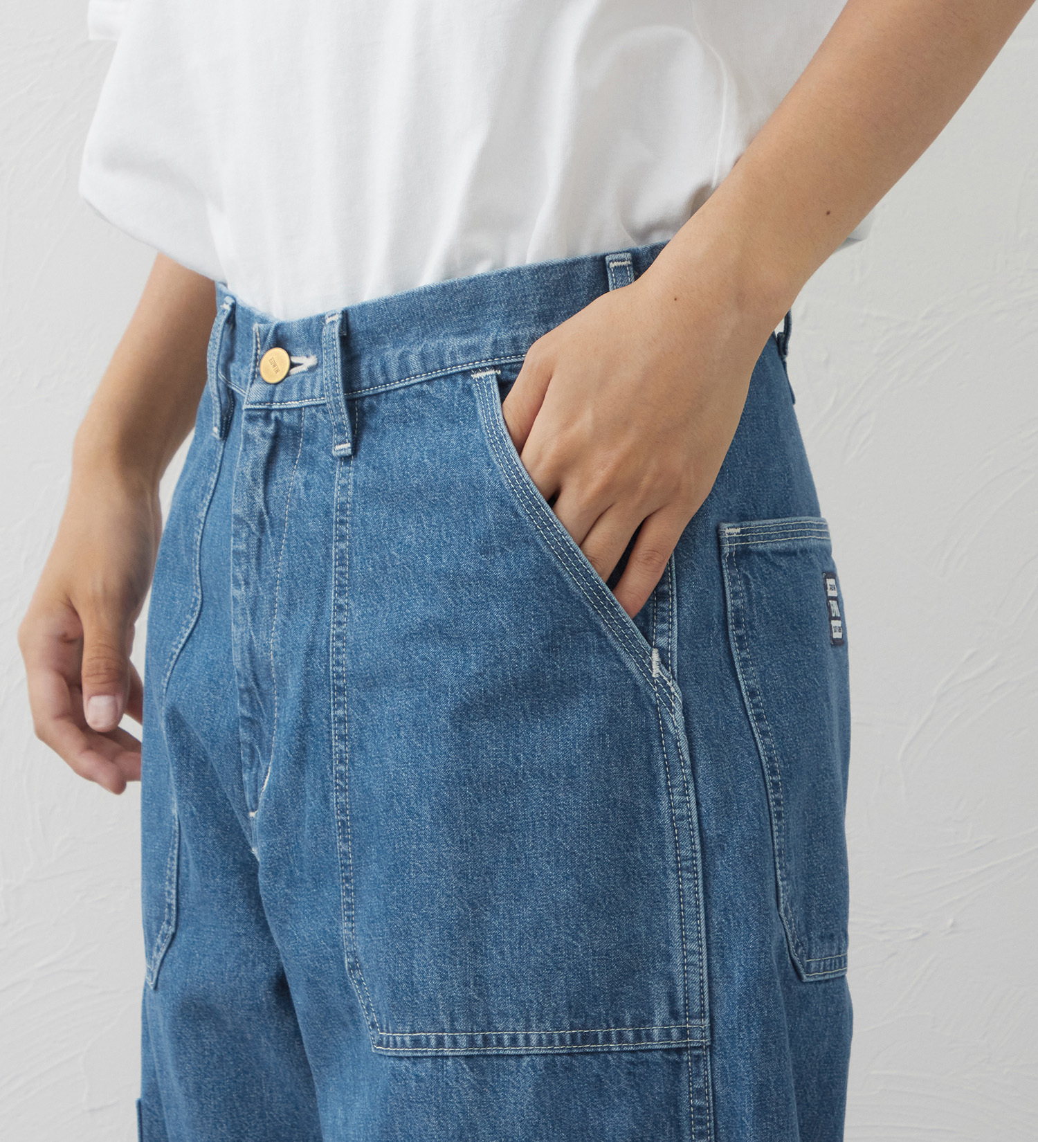 EDWIN(エドウイン)のEDWIN WORKWEAR シンチバックパンツ|パンツ/デニム / ジーンズパンツ/メンズ|淡色ブルー