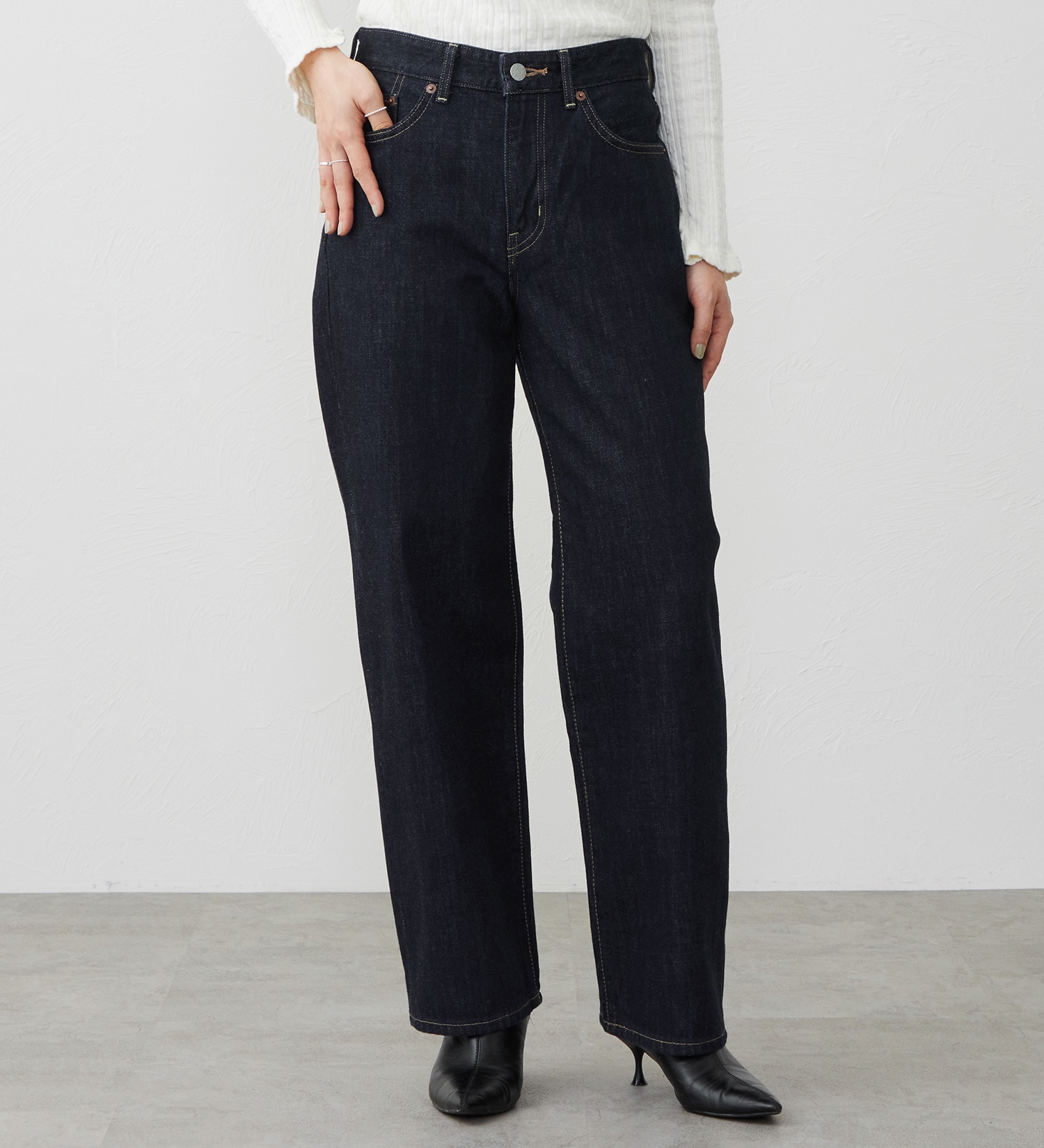 EDWIN(エドウイン)の【試着対象】ルーズストレート デニムパンツ ジーンズ|パンツ/デニム / ジーンズパンツ/レディース|インディゴブルー