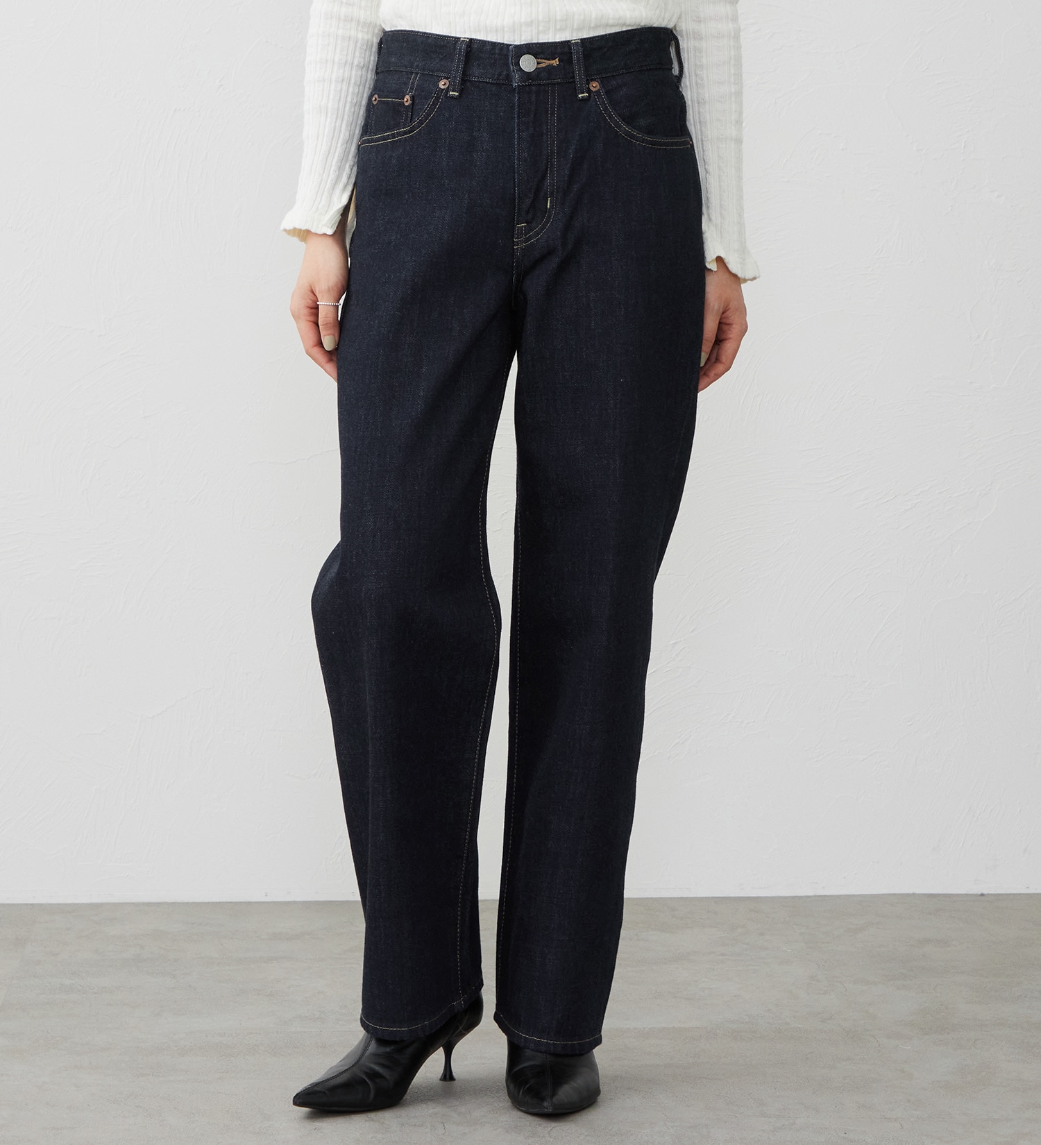 EDWIN(エドウイン)の【試着対象】ルーズストレート デニムパンツ ジーンズ|パンツ/デニム / ジーンズパンツ/レディース|インディゴブルー