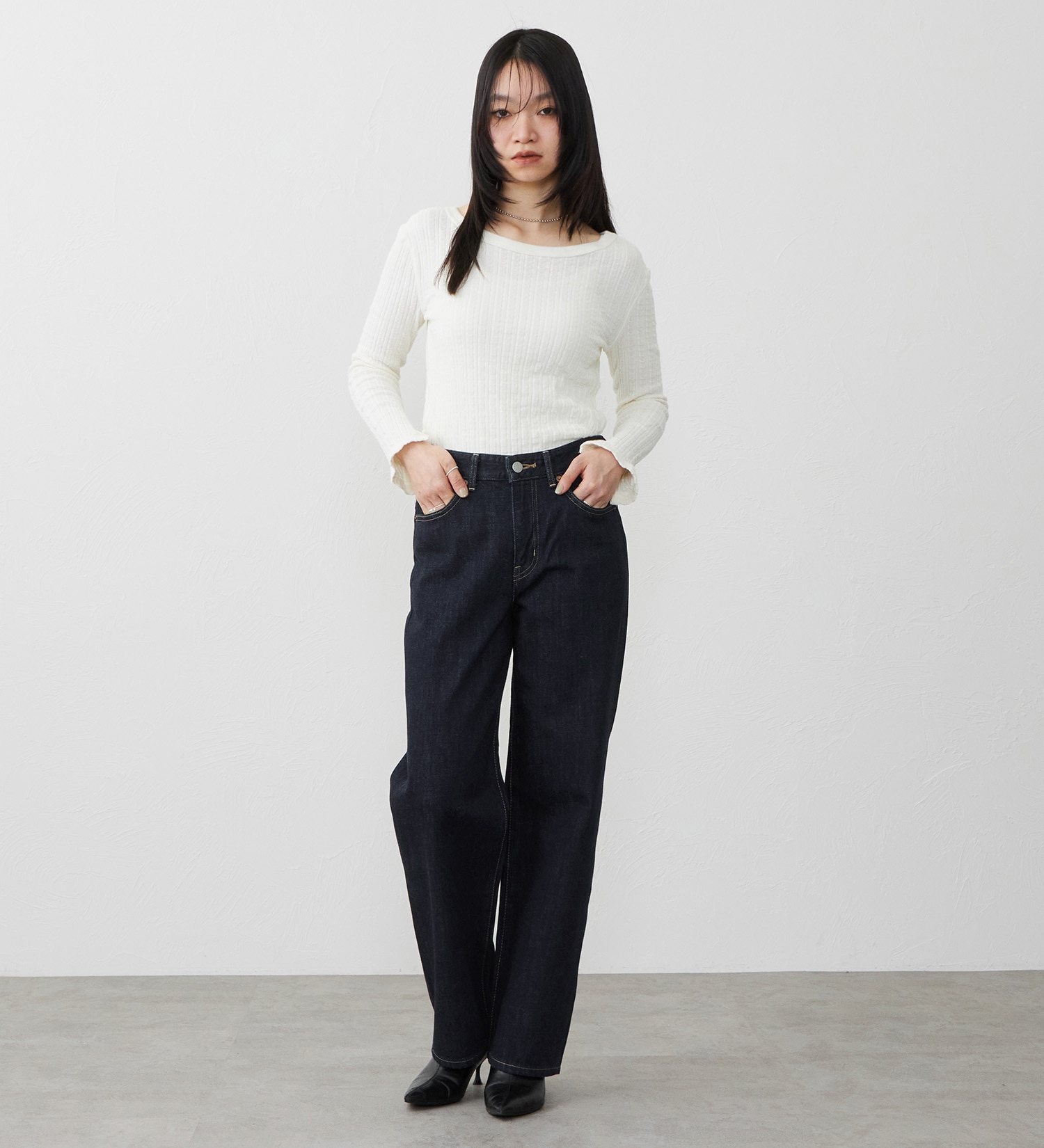 EDWIN(エドウイン)の【試着対象】ルーズストレート デニムパンツ ジーンズ|パンツ/デニム / ジーンズパンツ/レディース|インディゴブルー