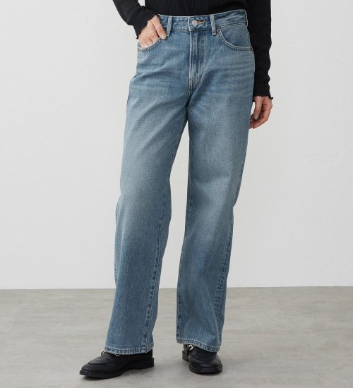 EDWIN(エドウイン)の【試着対象】ルーズストレート デニムパンツ ジーンズ|パンツ/デニム/レディース|淡色ブルー