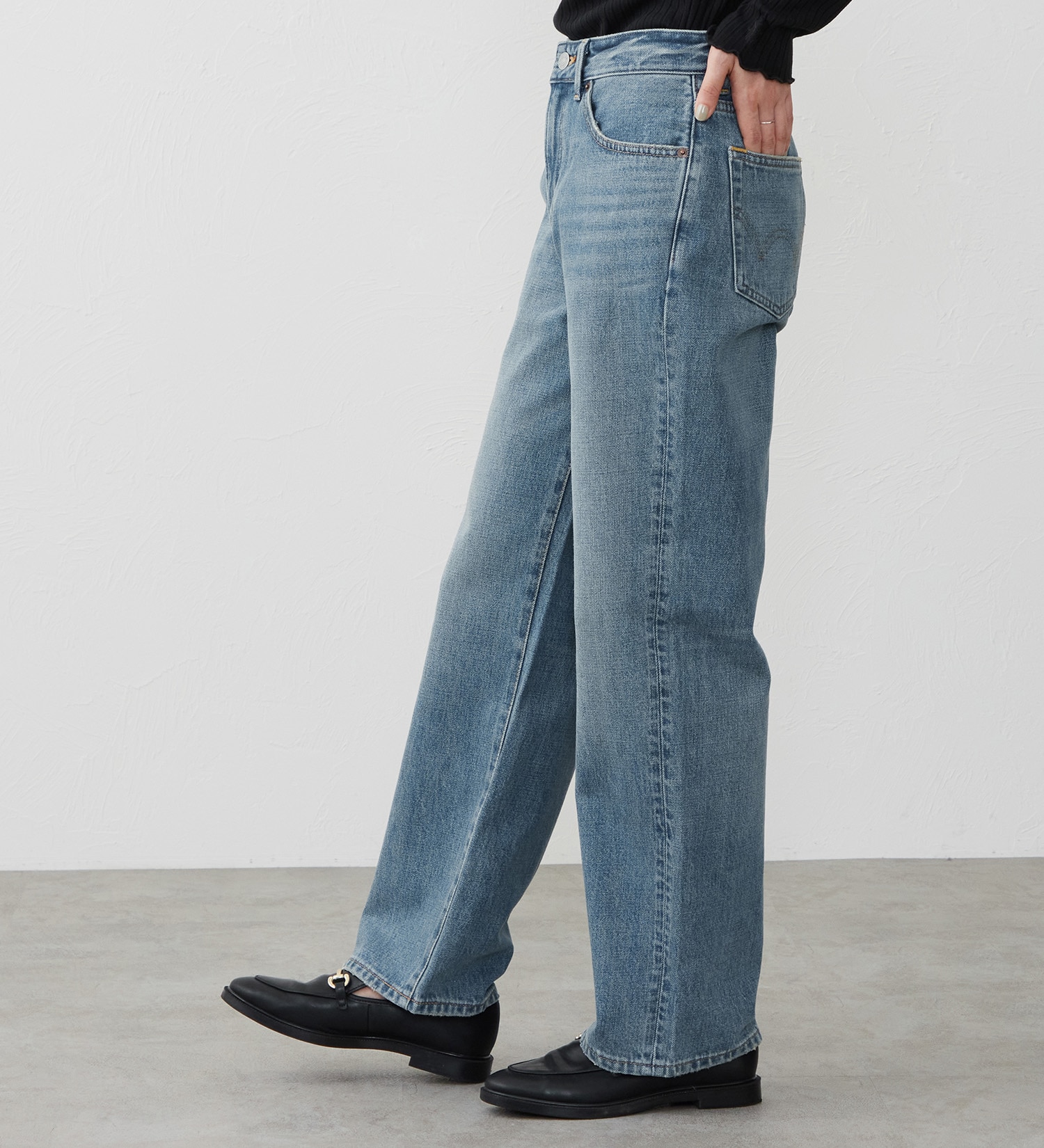 EDWIN(エドウイン)の【試着対象】ルーズストレート デニムパンツ ジーンズ|パンツ/デニム / ジーンズパンツ/レディース|淡色ブルー