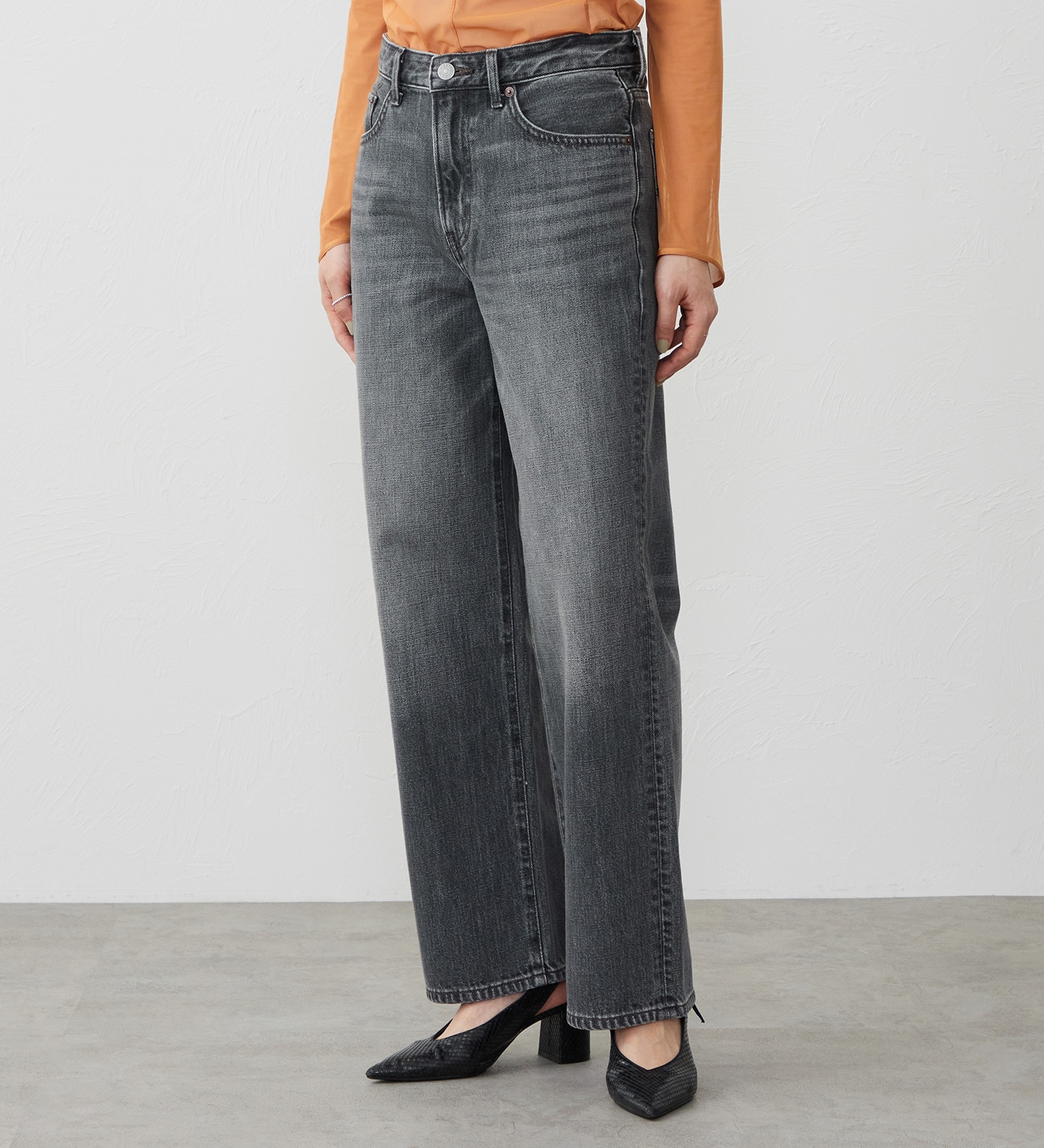 EDWIN(エドウイン)の【試着対象】ルーズストレート デニムパンツ ジーンズ|パンツ/デニム / ジーンズパンツ/レディース|ブラックデニム