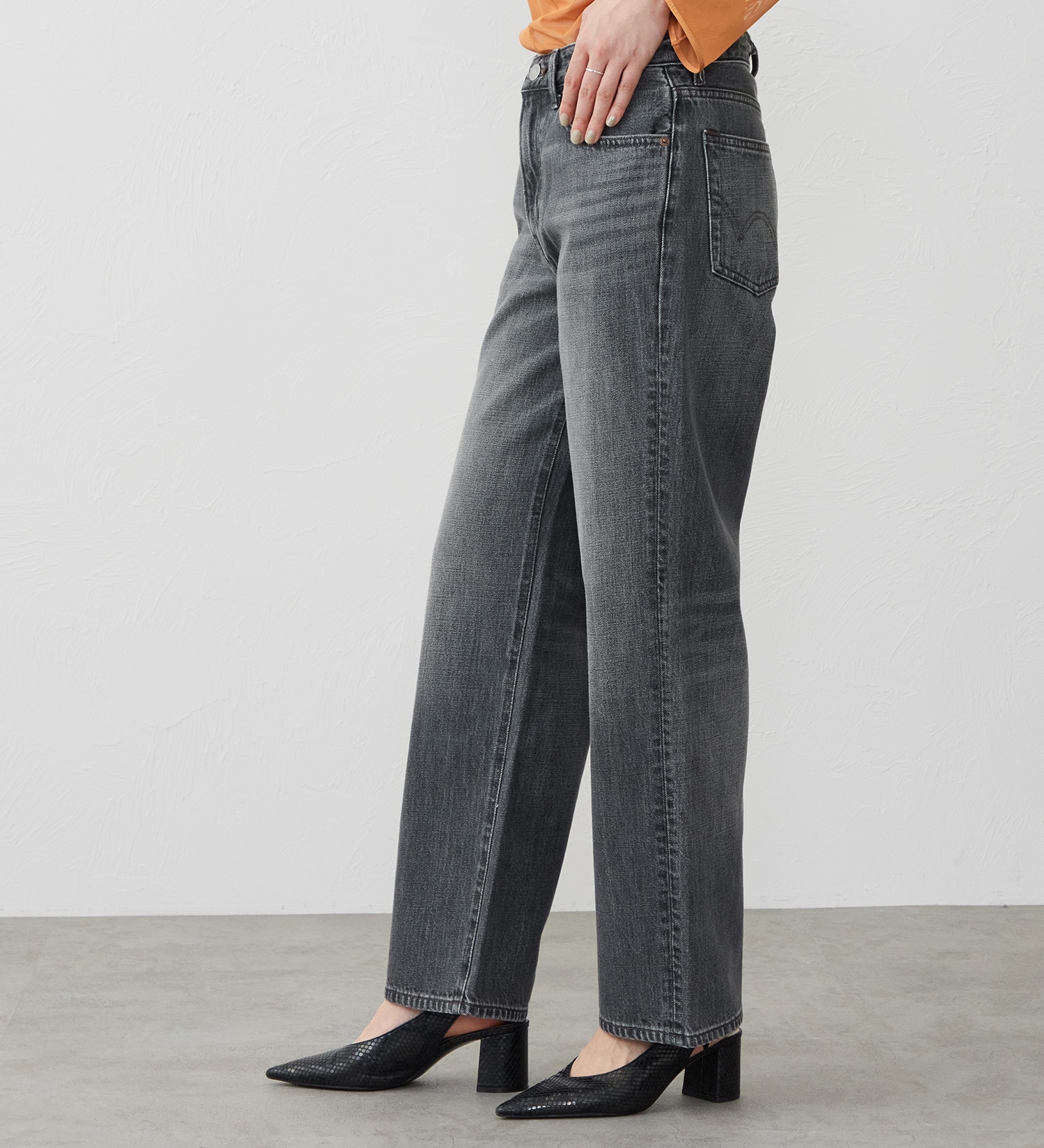 EDWIN(エドウイン)の【試着対象】ルーズストレート デニムパンツ ジーンズ|パンツ/デニム / ジーンズパンツ/レディース|ブラックデニム