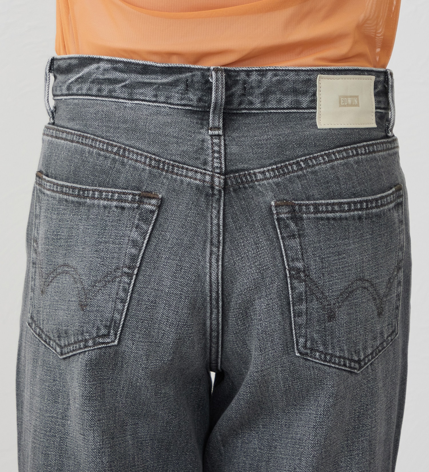 EDWIN(エドウイン)の【試着対象】ルーズストレート デニムパンツ ジーンズ|パンツ/デニム / ジーンズパンツ/レディース|ブラックデニム