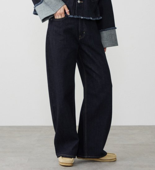 EDWIN(エドウイン)の【試着対象】ワイドストレート デニムパンツ ジーンズ|パンツ/デニム/レディース|インディゴブルー