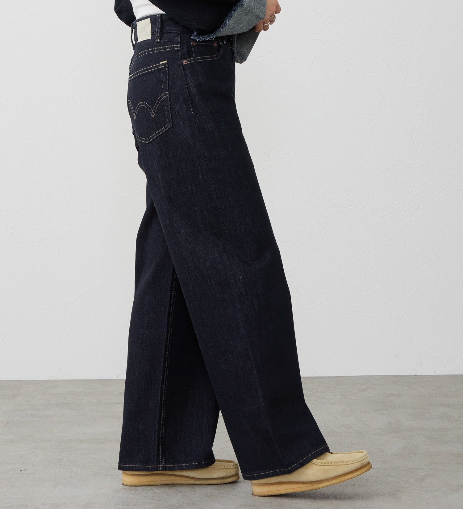 EDWIN(エドウイン)の【試着対象】ワイドストレート デニムパンツ ジーンズ|パンツ/デニム / ジーンズパンツ/レディース|インディゴブルー