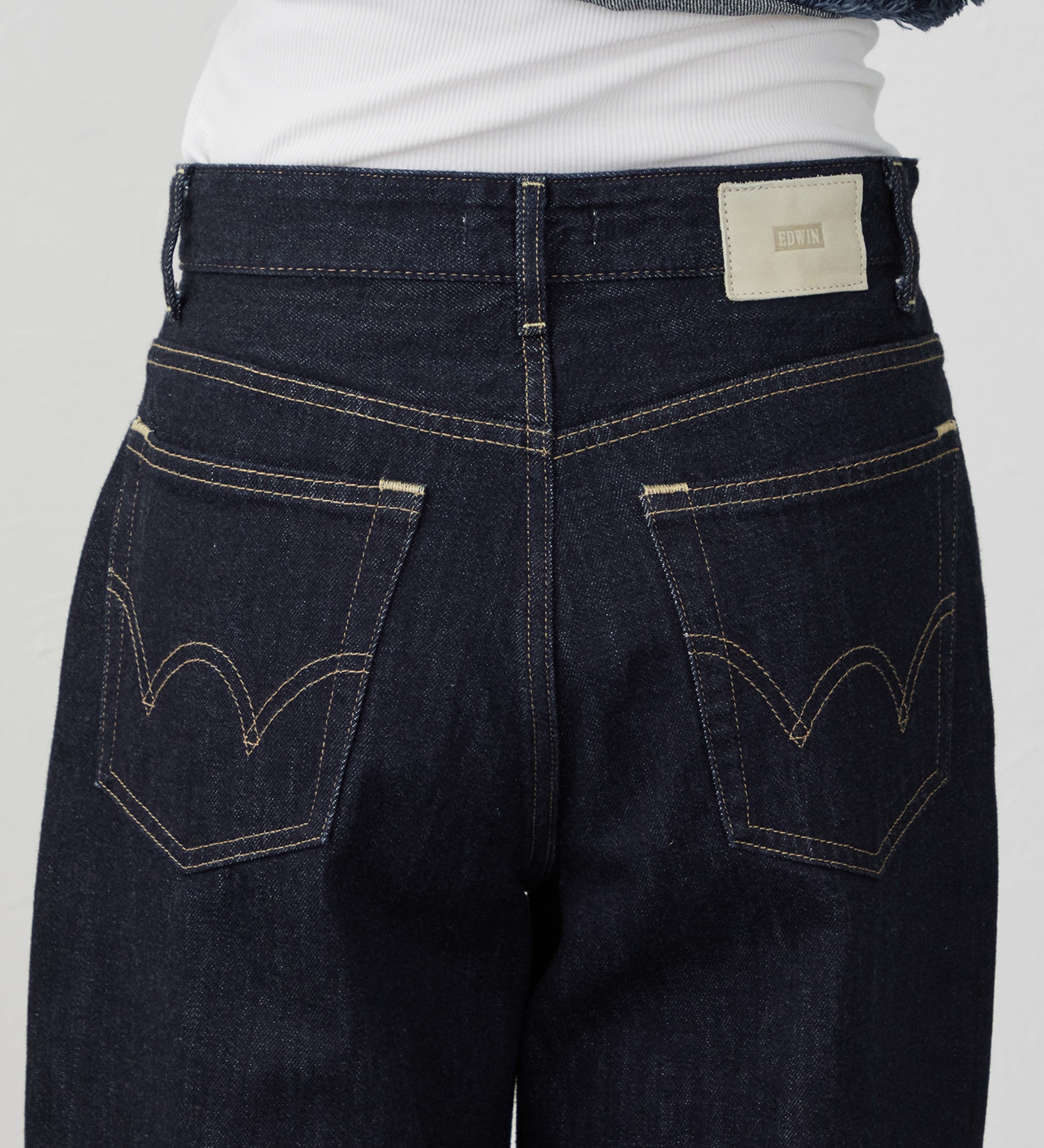 EDWIN(エドウイン)の【試着対象】ワイドストレート デニムパンツ ジーンズ|パンツ/デニム / ジーンズパンツ/レディース|インディゴブルー