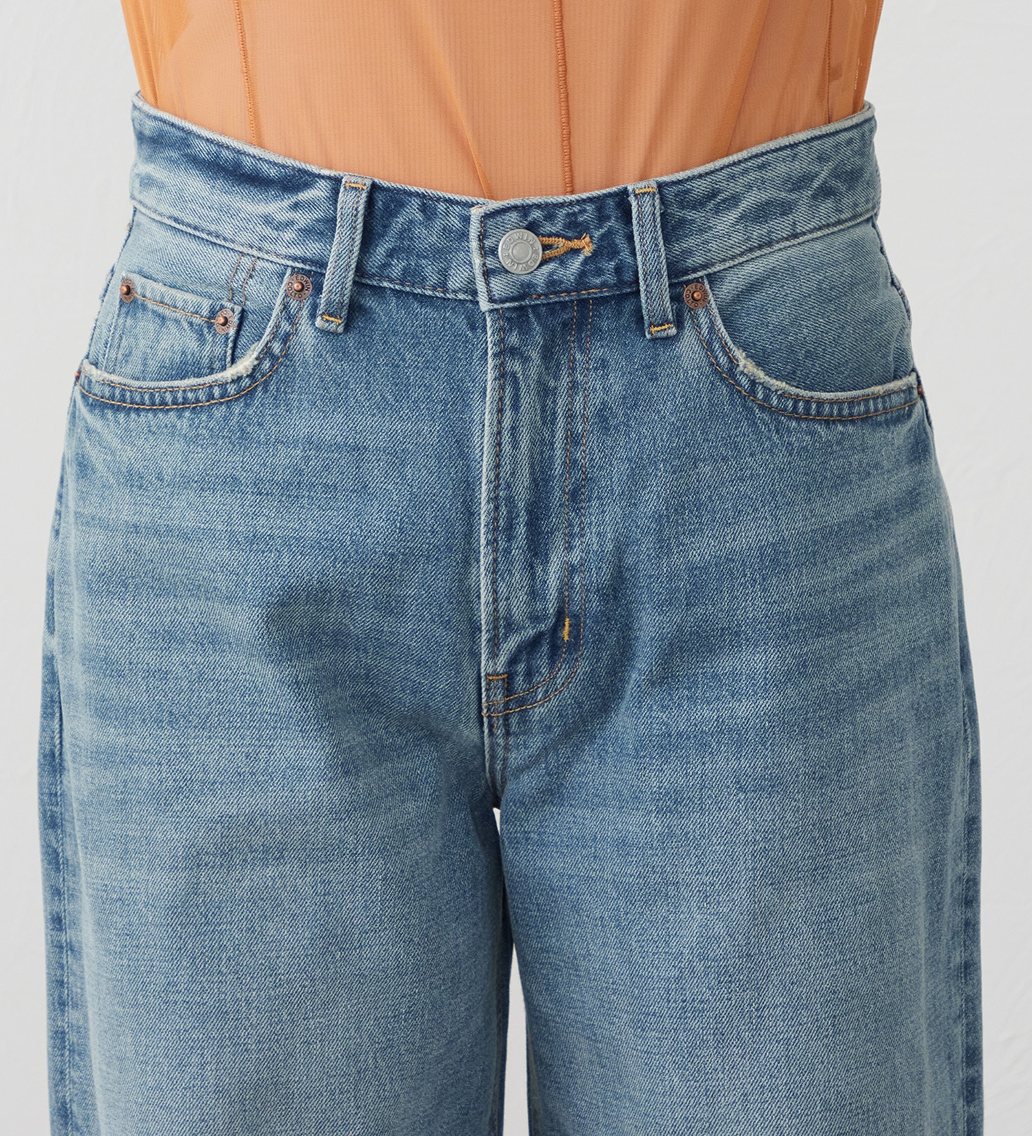 EDWIN(エドウイン)の【試着対象】ワイドストレート デニムパンツ ジーンズ|パンツ/デニム / ジーンズパンツ/レディース|淡色ブルー