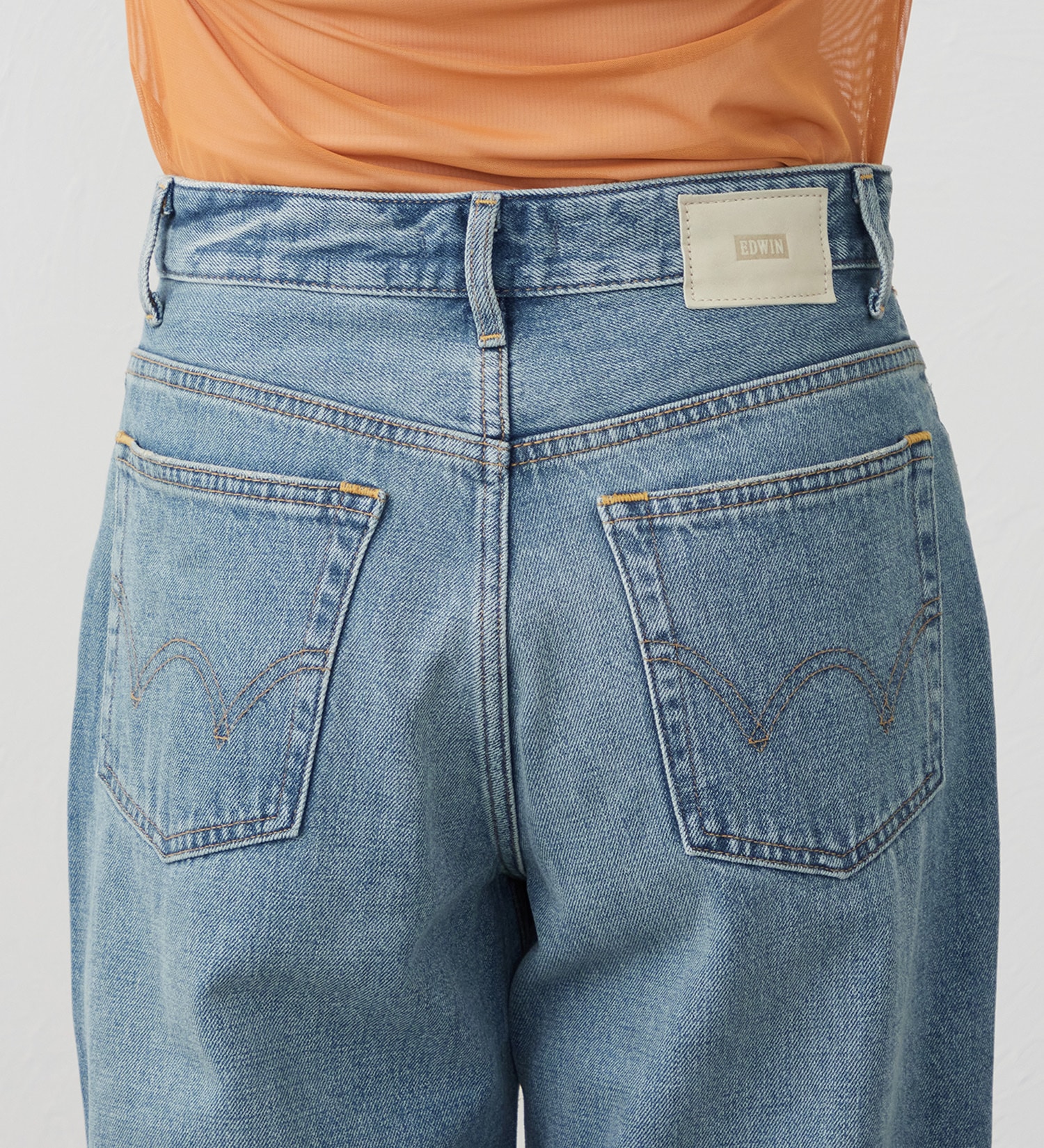 EDWIN(エドウイン)の【試着対象】ワイドストレート デニムパンツ ジーンズ|パンツ/デニム / ジーンズパンツ/レディース|淡色ブルー