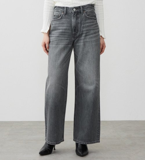 EDWIN(エドウイン)の【試着対象】ワイドストレート デニムパンツ ジーンズ|パンツ/デニム/レディース|ブラックデニム