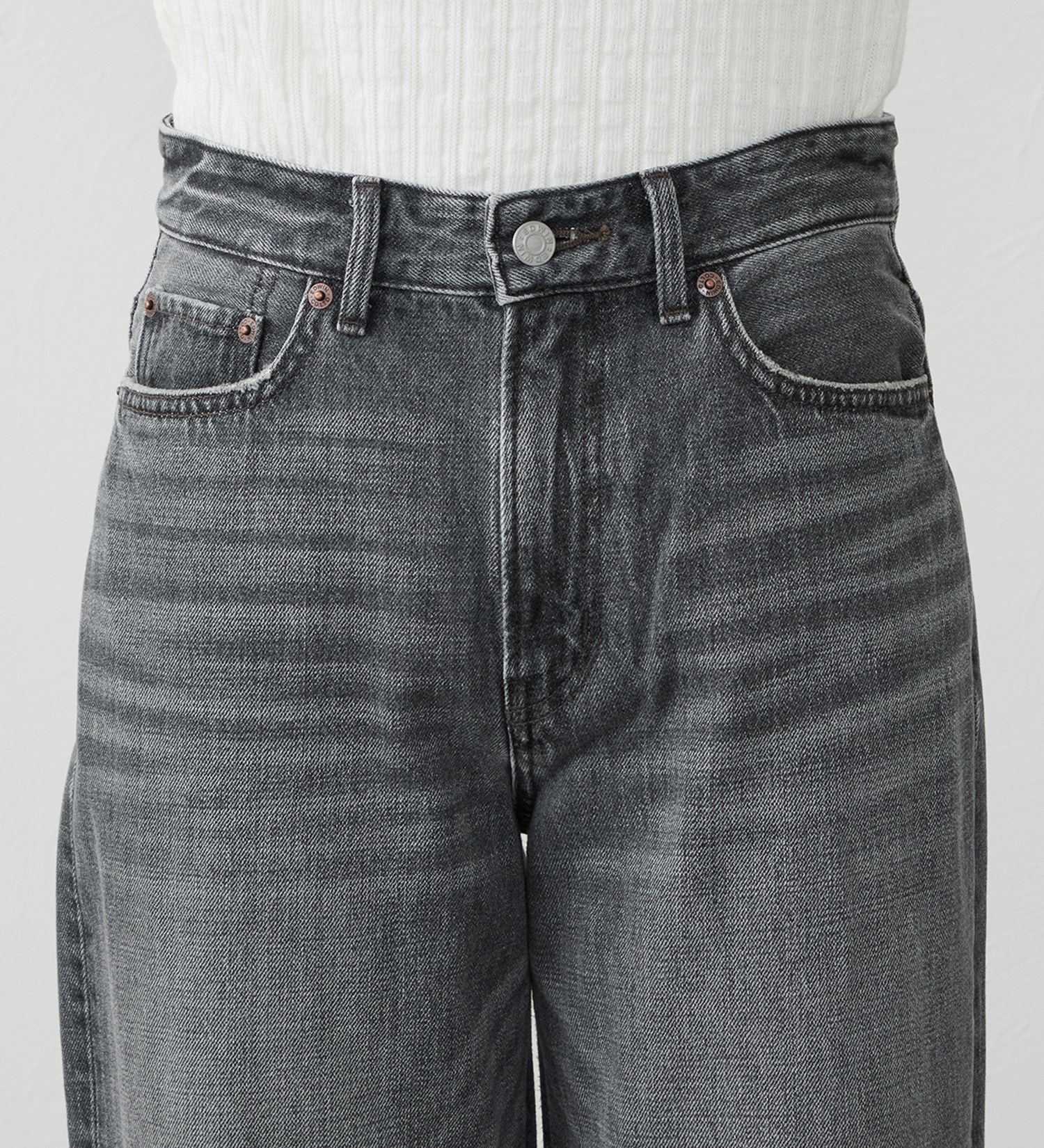 EDWIN(エドウイン)の【試着対象】ワイドストレート デニムパンツ ジーンズ|パンツ/デニム / ジーンズパンツ/レディース|ブラックデニム