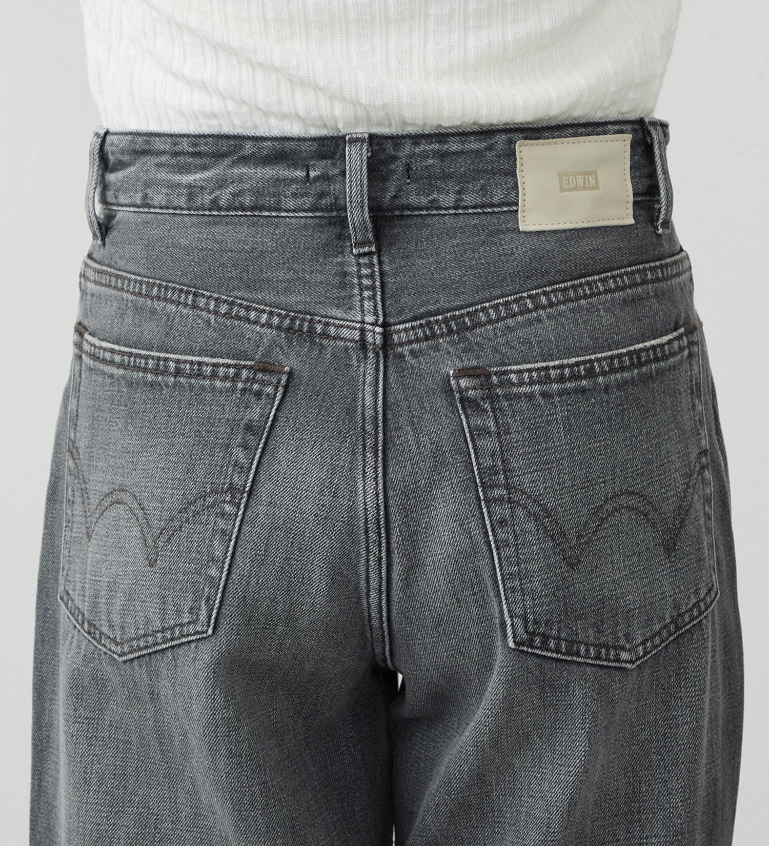 EDWIN(エドウイン)の【試着対象】ワイドストレート デニムパンツ ジーンズ|パンツ/デニム / ジーンズパンツ/レディース|ブラックデニム