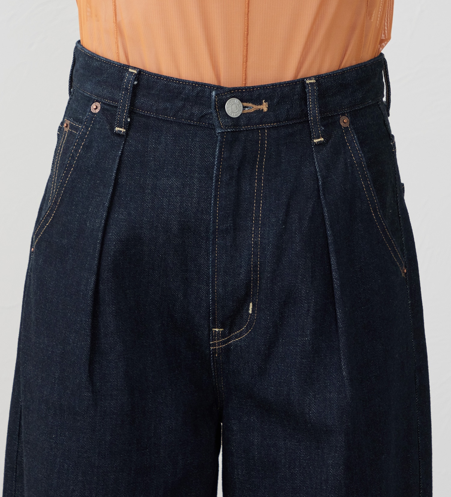 EDWIN(エドウイン)の【試着対象】ロールアップ ストレート デニムパンツ ジーンズ|パンツ/デニム / ジーンズパンツ/レディース|インディゴブルー