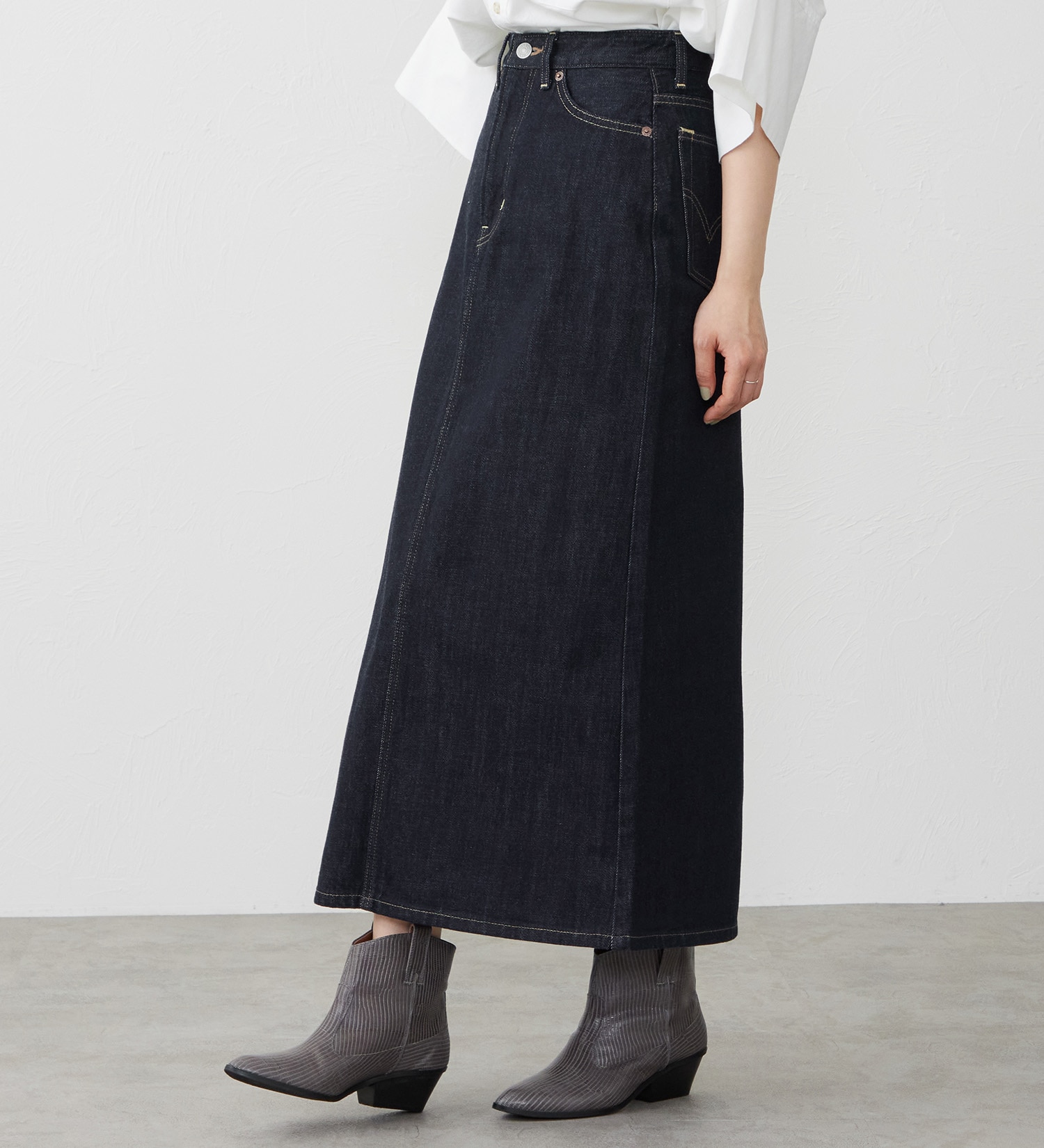 EDWIN(エドウイン)の【試着対象】デニムロングスカート|スカート/デニムスカート/レディース|インディゴブルー