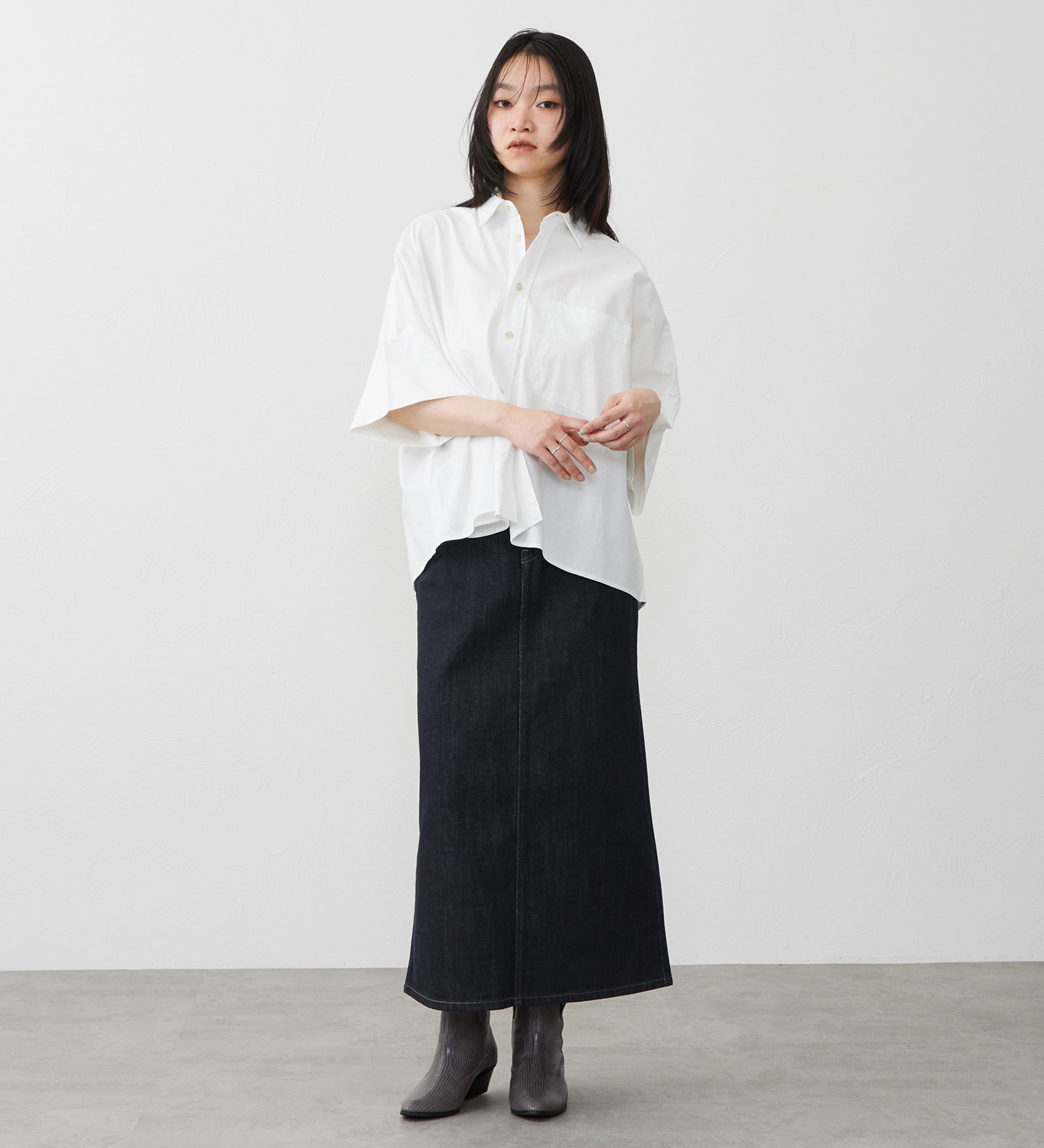 EDWIN(エドウイン)の【試着対象】デニムロングスカート|スカート/デニムスカート/レディース|インディゴブルー