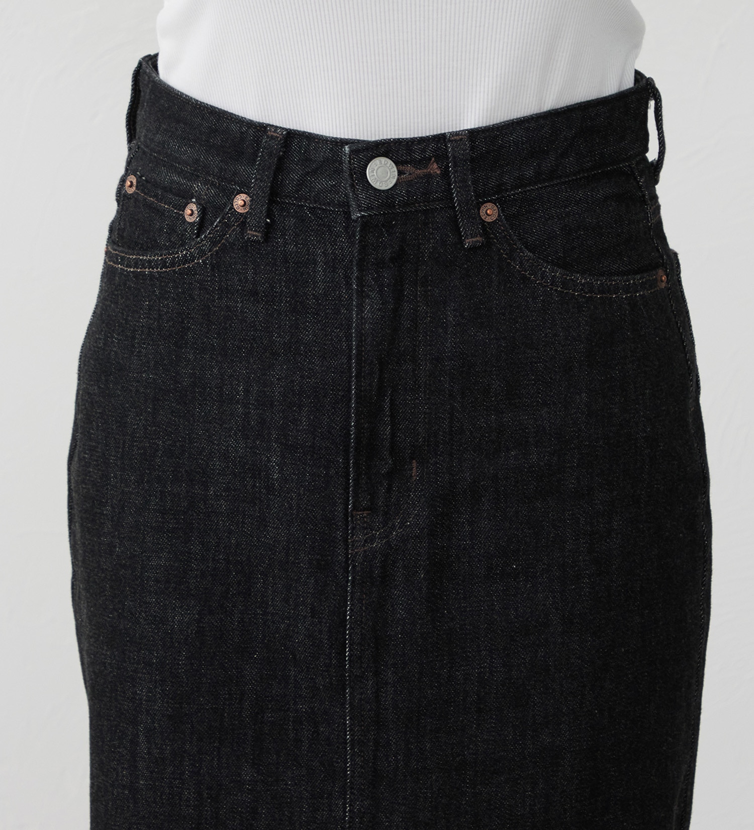 EDWIN(エドウイン)の【試着対象】デニムロングスカート|スカート/デニムスカート/レディース|ブラックデニム