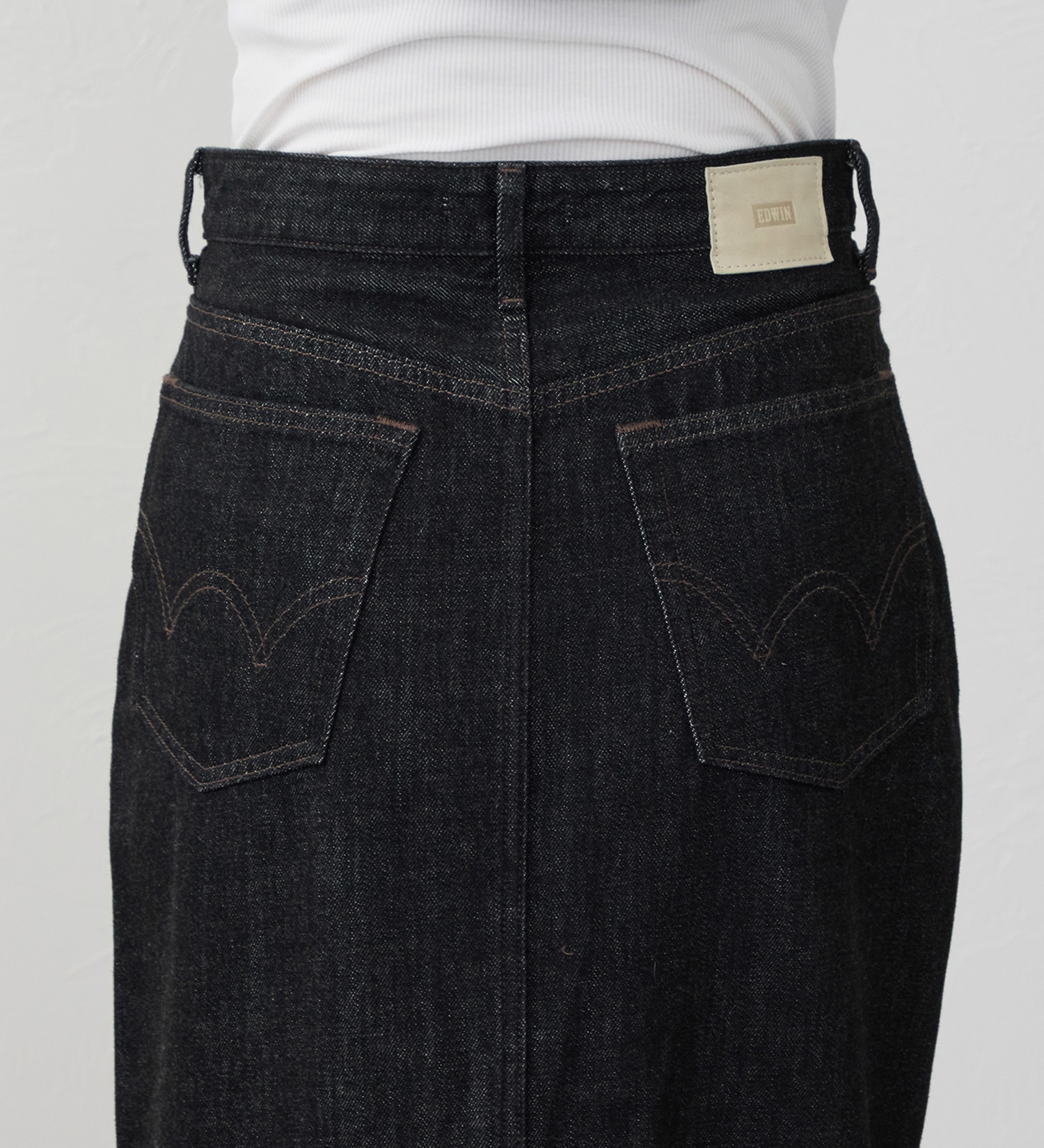 EDWIN(エドウイン)の【試着対象】デニムロングスカート|スカート/デニムスカート/レディース|ブラックデニム