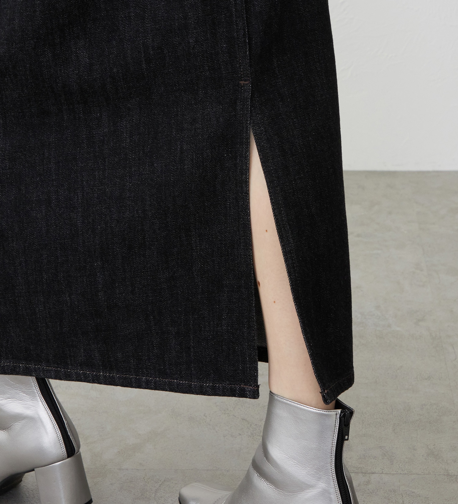 EDWIN(エドウイン)の【試着対象】デニムロングスカート|スカート/デニムスカート/レディース|ブラックデニム