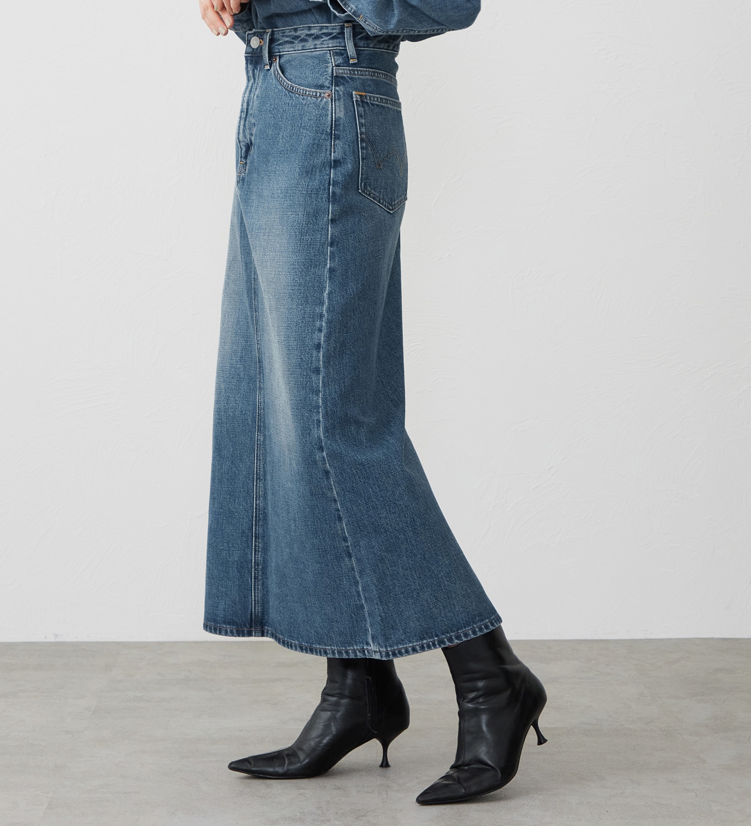 EDWIN(エドウイン)の【試着対象】デニムロングスカート|スカート/デニムスカート/レディース|淡色ブルー