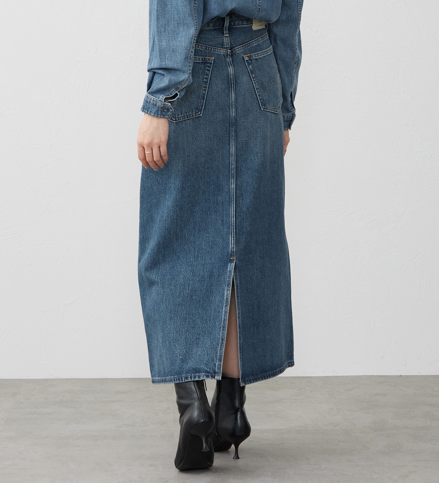 EDWIN(エドウイン)の【試着対象】デニムロングスカート|スカート/デニムスカート/レディース|淡色ブルー