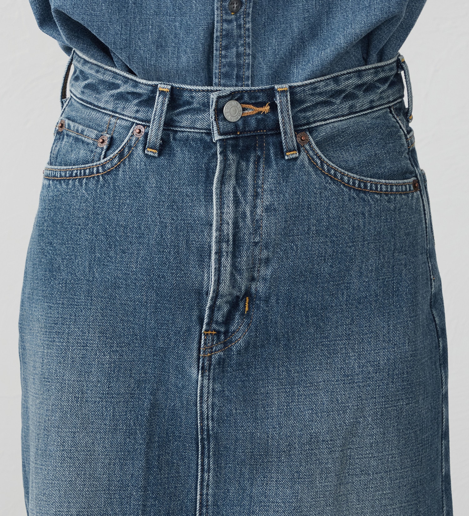 EDWIN(エドウイン)の【試着対象】デニムロングスカート|スカート/デニムスカート/レディース|淡色ブルー