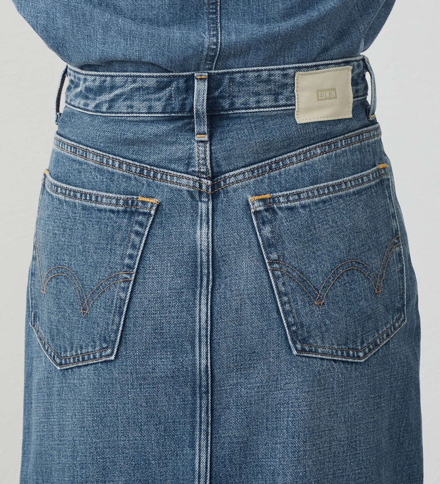 EDWIN(エドウイン)の【試着対象】デニムロングスカート|スカート/デニムスカート/レディース|淡色ブルー