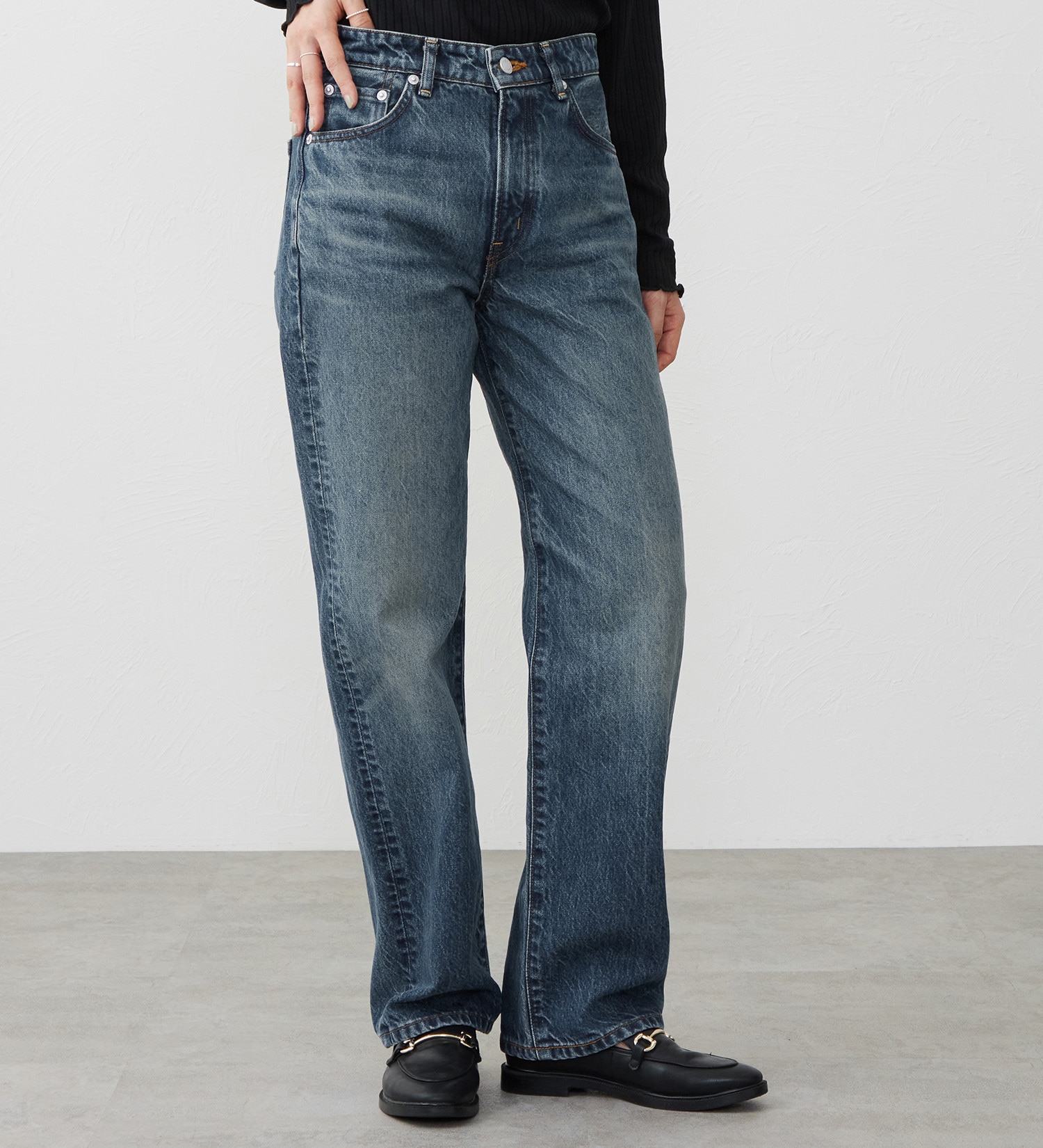 EDWIN(エドウイン)の【試着対象】503 ストレート デニムパンツ ジーンズ|パンツ/デニム / ジーンズパンツ/レディース|濃色ブルー