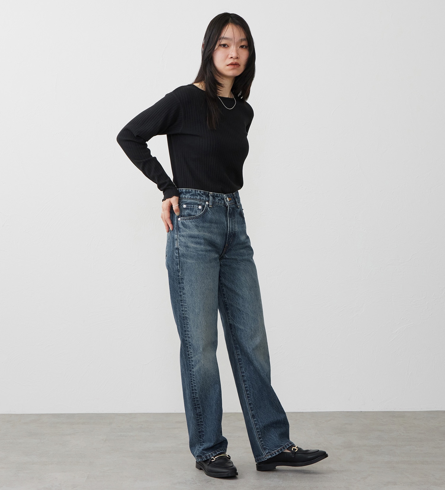 EDWIN(エドウイン)の【試着対象】503 ストレート デニムパンツ ジーンズ|パンツ/デニム / ジーンズパンツ/レディース|濃色ブルー