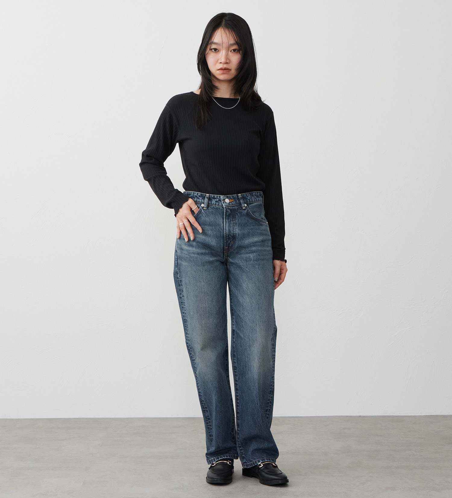 EDWIN(エドウイン)の【試着対象】503 ストレート デニムパンツ ジーンズ|パンツ/デニム / ジーンズパンツ/レディース|濃色ブルー